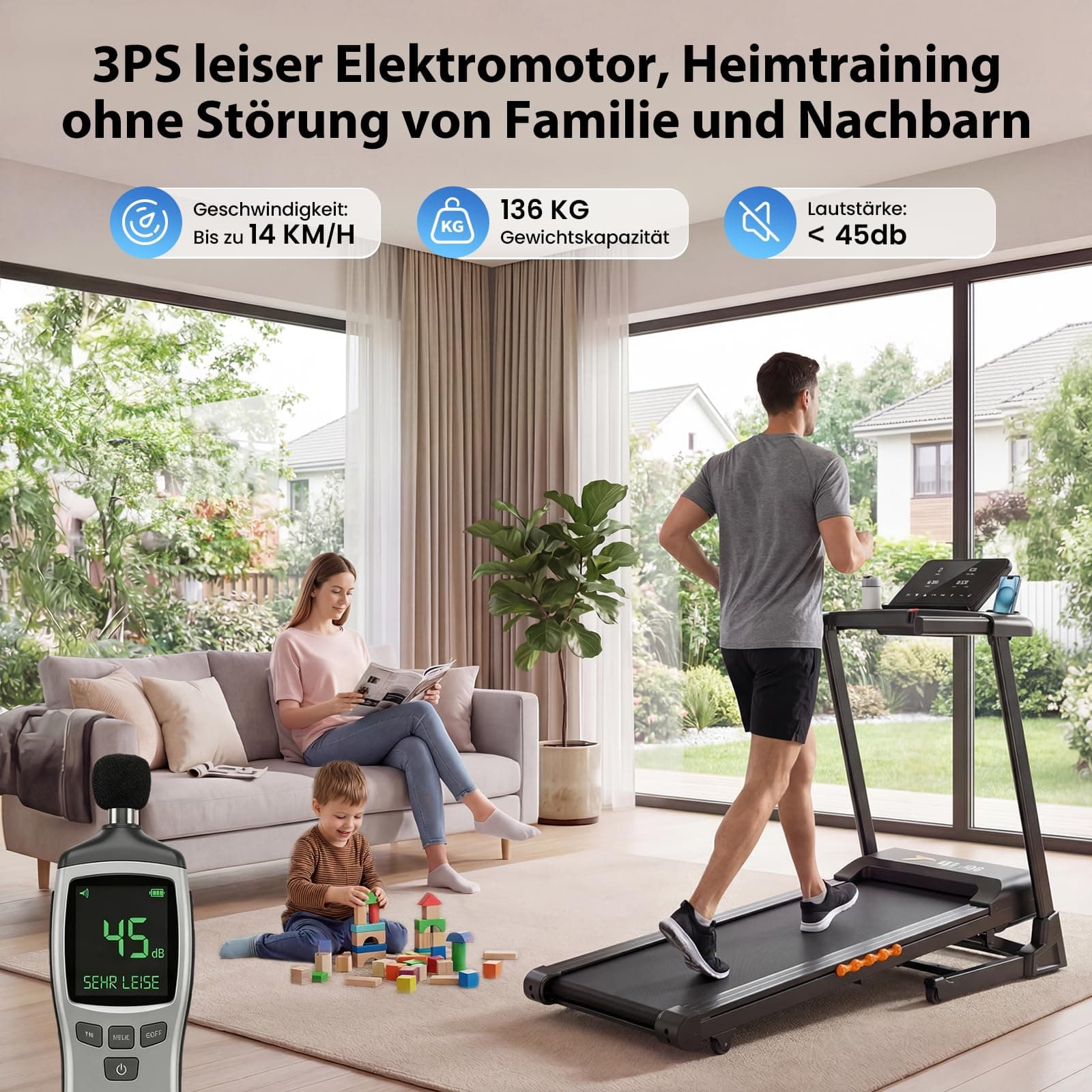 JAGJOG Laufband für Zuhause Klappbar – Bild 4