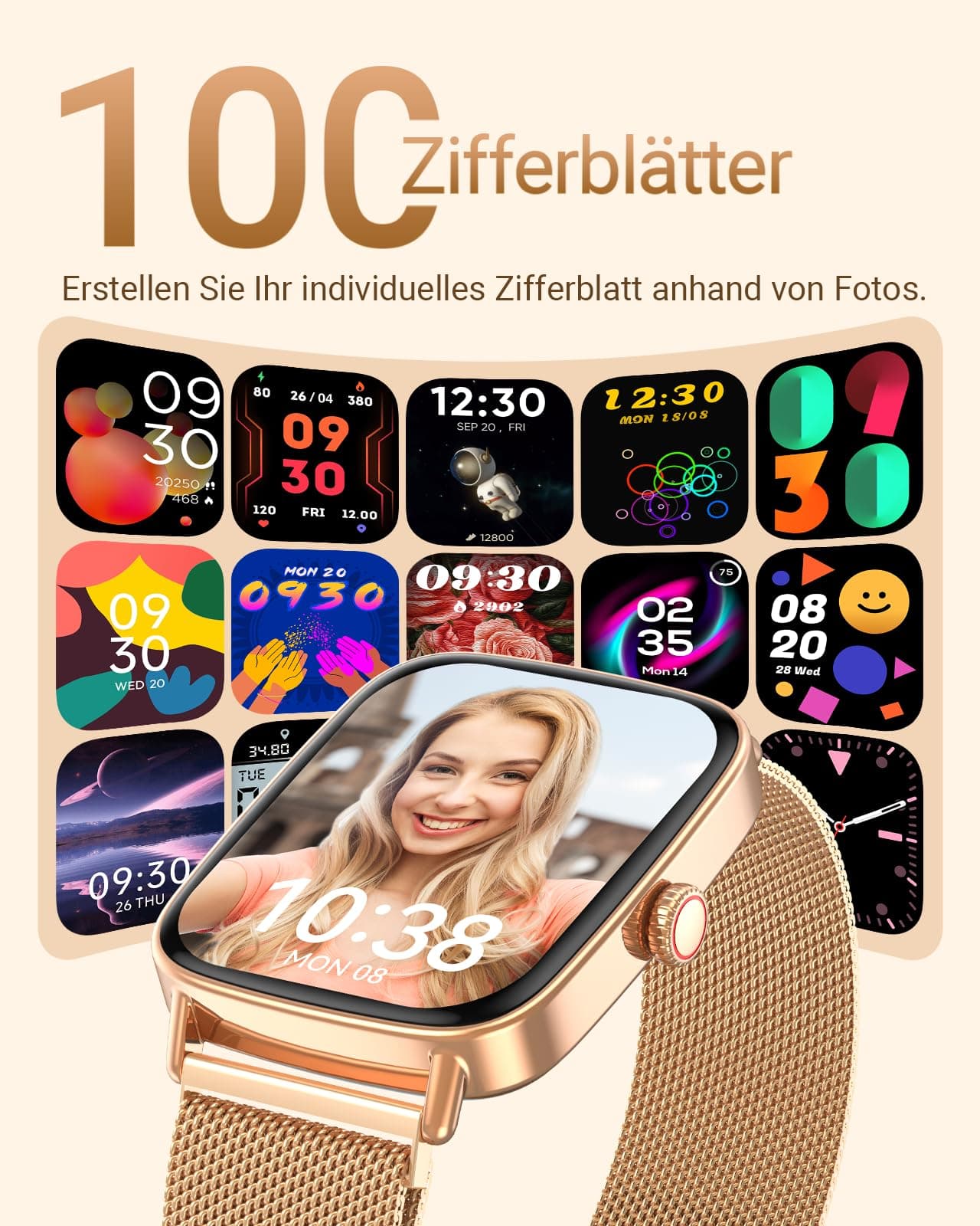 Fitpolo Smartwatch Damen Herren mit Telefonfunktion – Bild 6