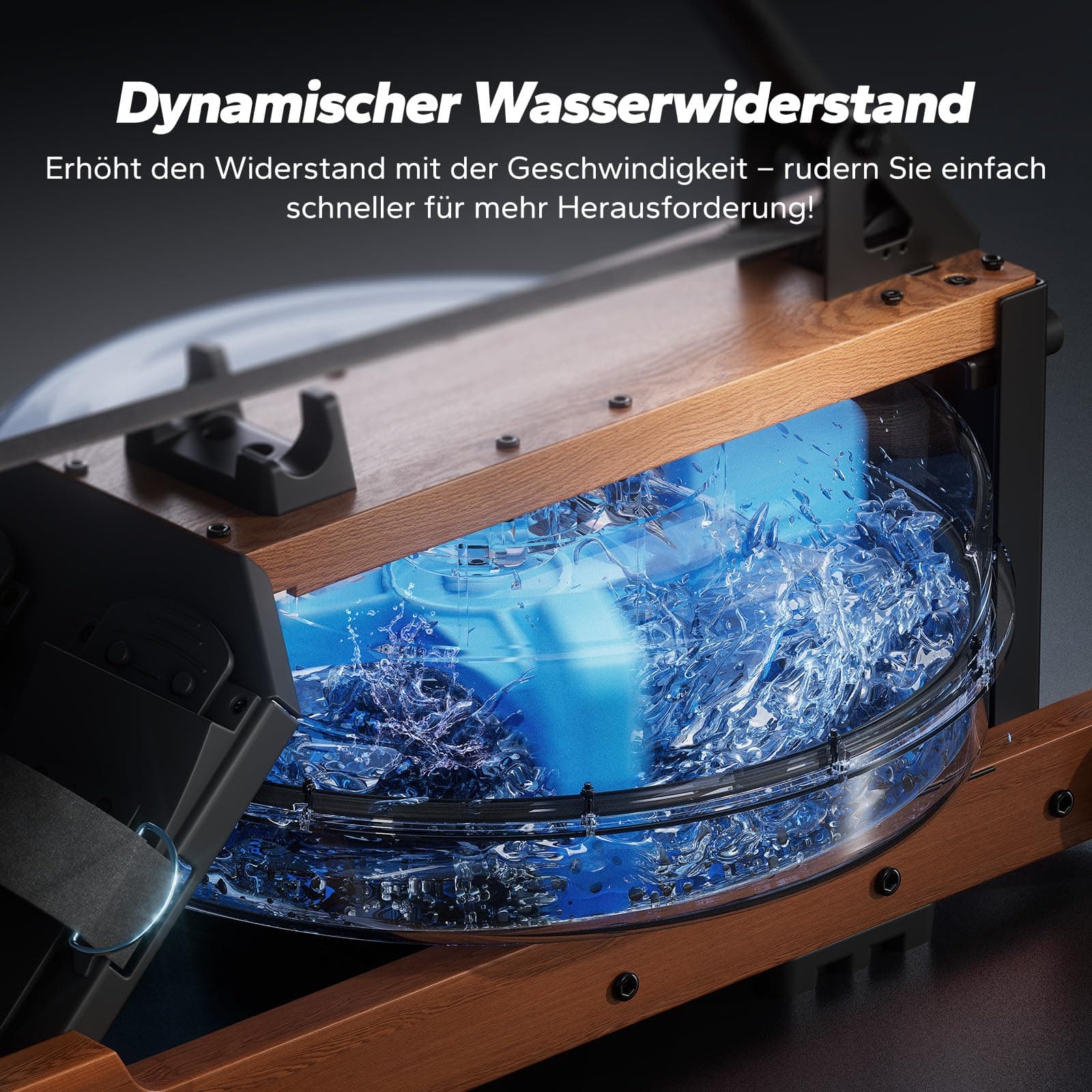 MERACH Wasser Rudergerät Holz Klappbar – Bild 4