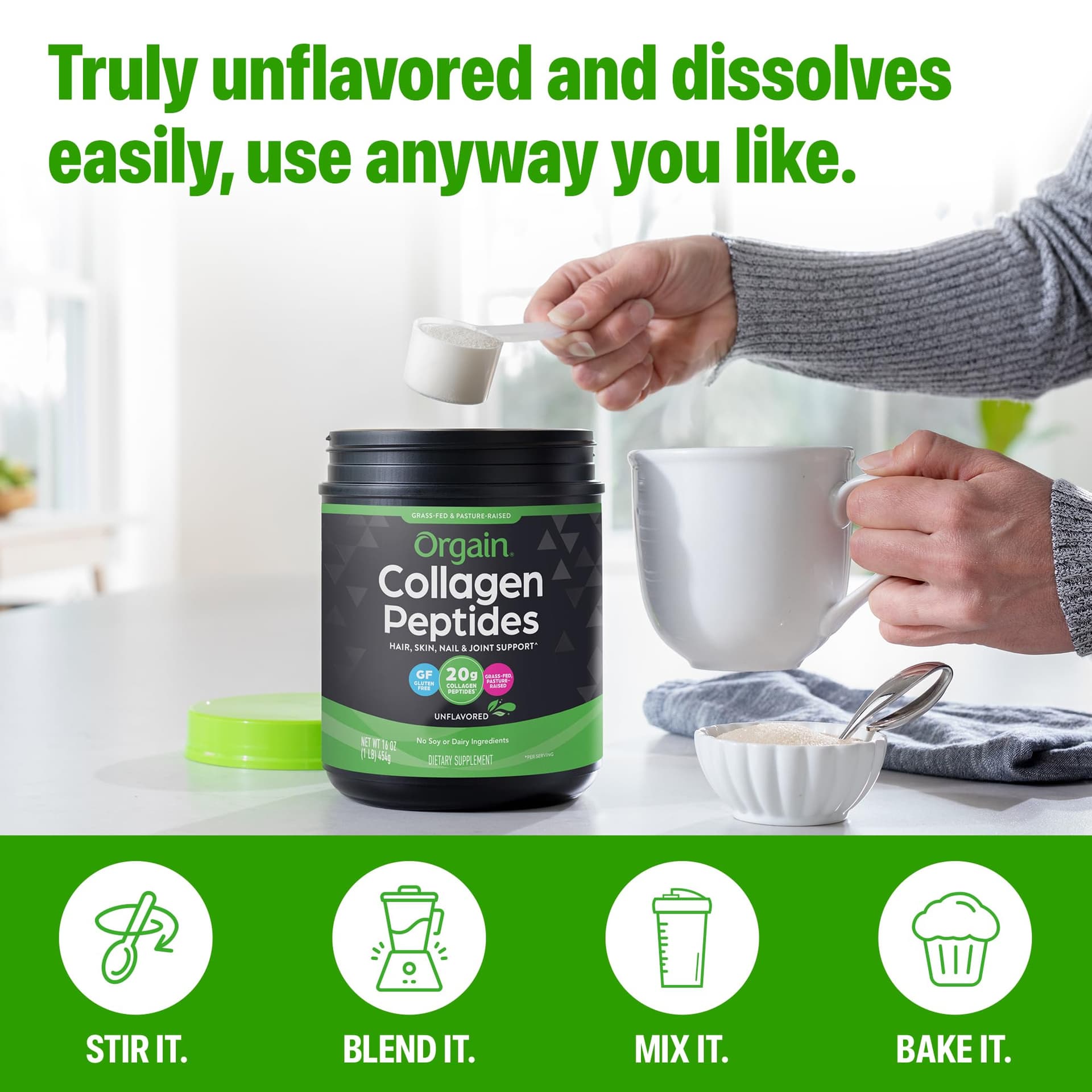 Orgain Hydrolyzed Collagen Peptides Powder For Women & Men, 20g – Bild 7