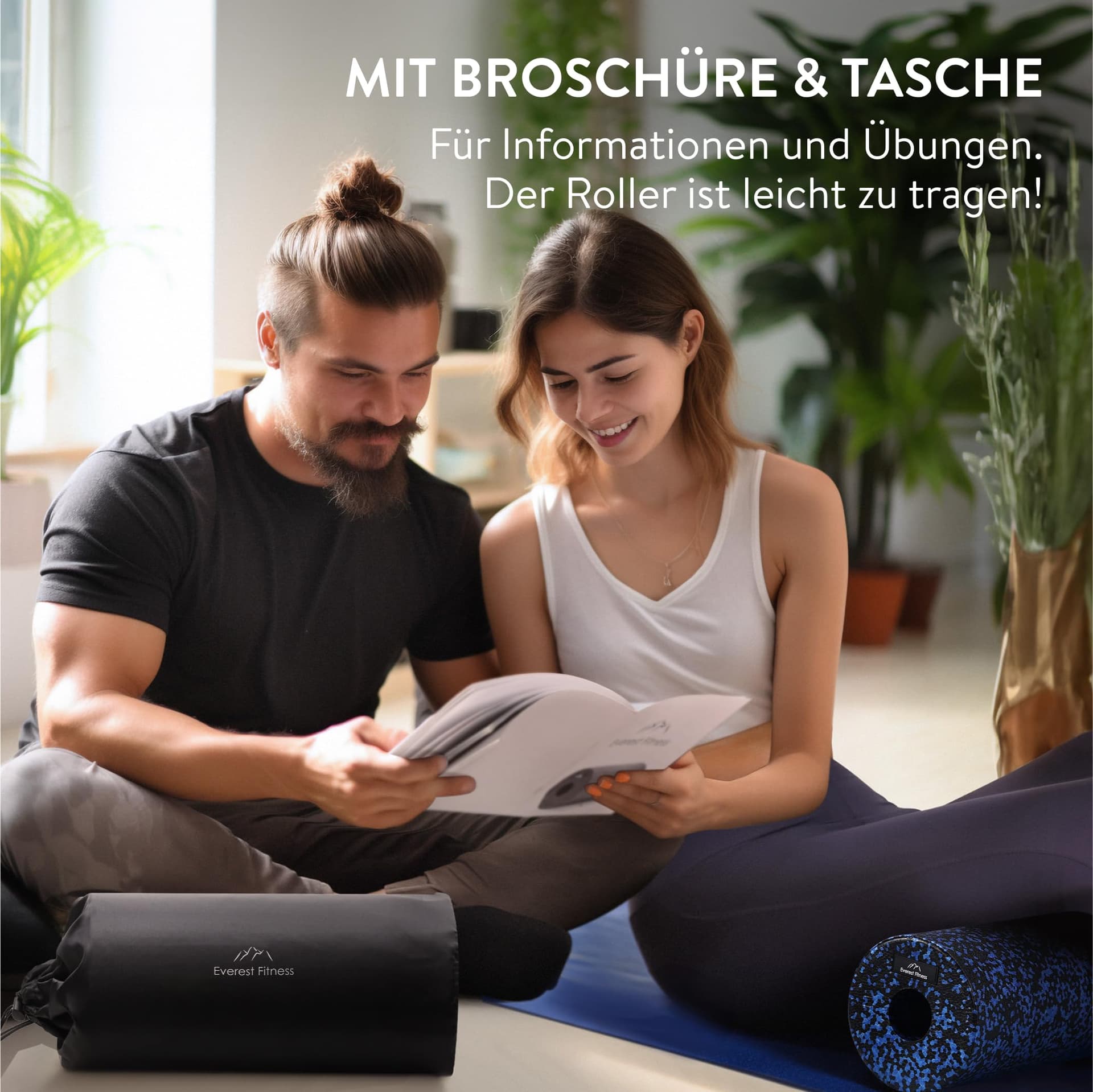 EVEREST FITNESS Faszienrolle Wirbelsäule 30 cm mittel-hart – Bild 6
