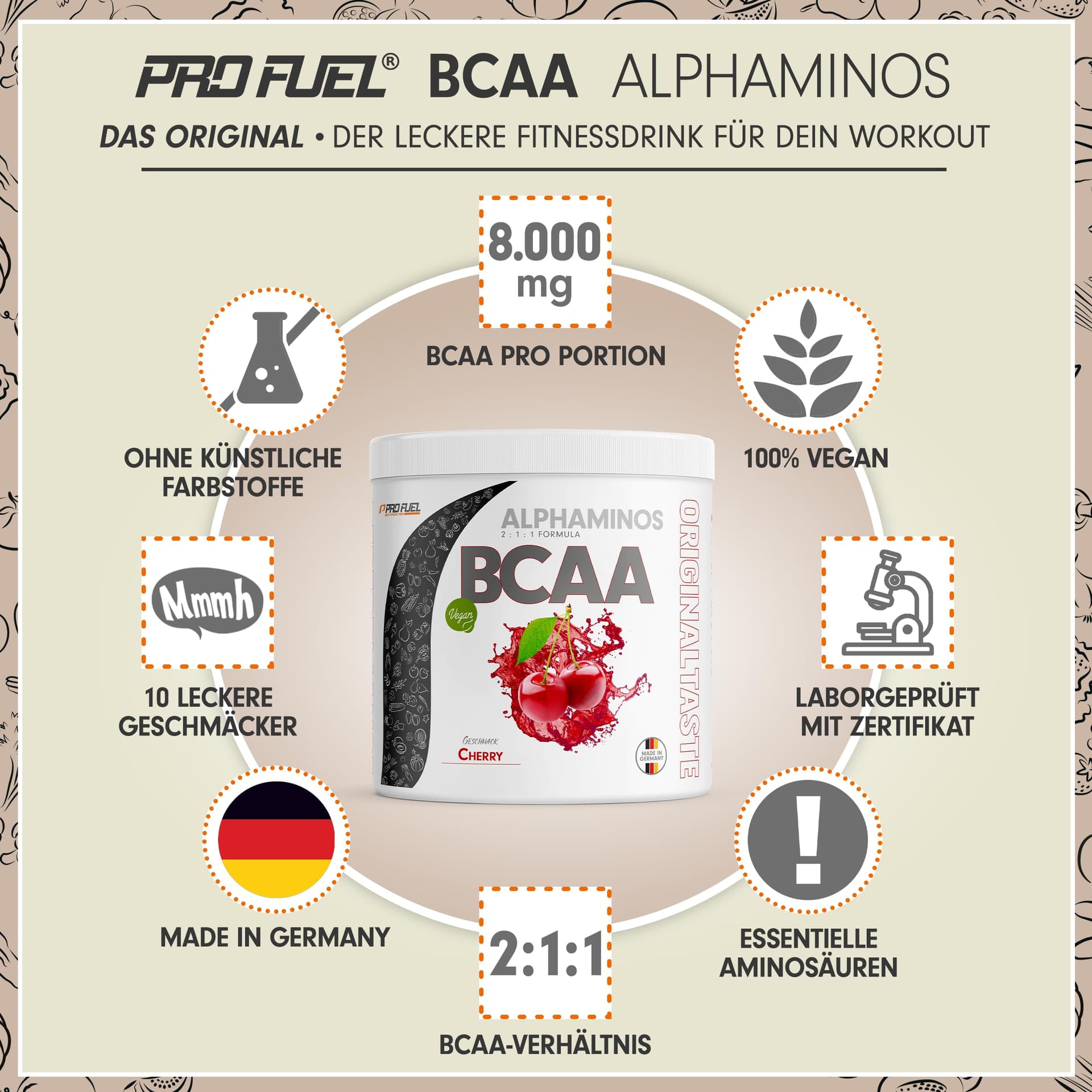 ProFuel BCAA Pulver 300g – Bild 2