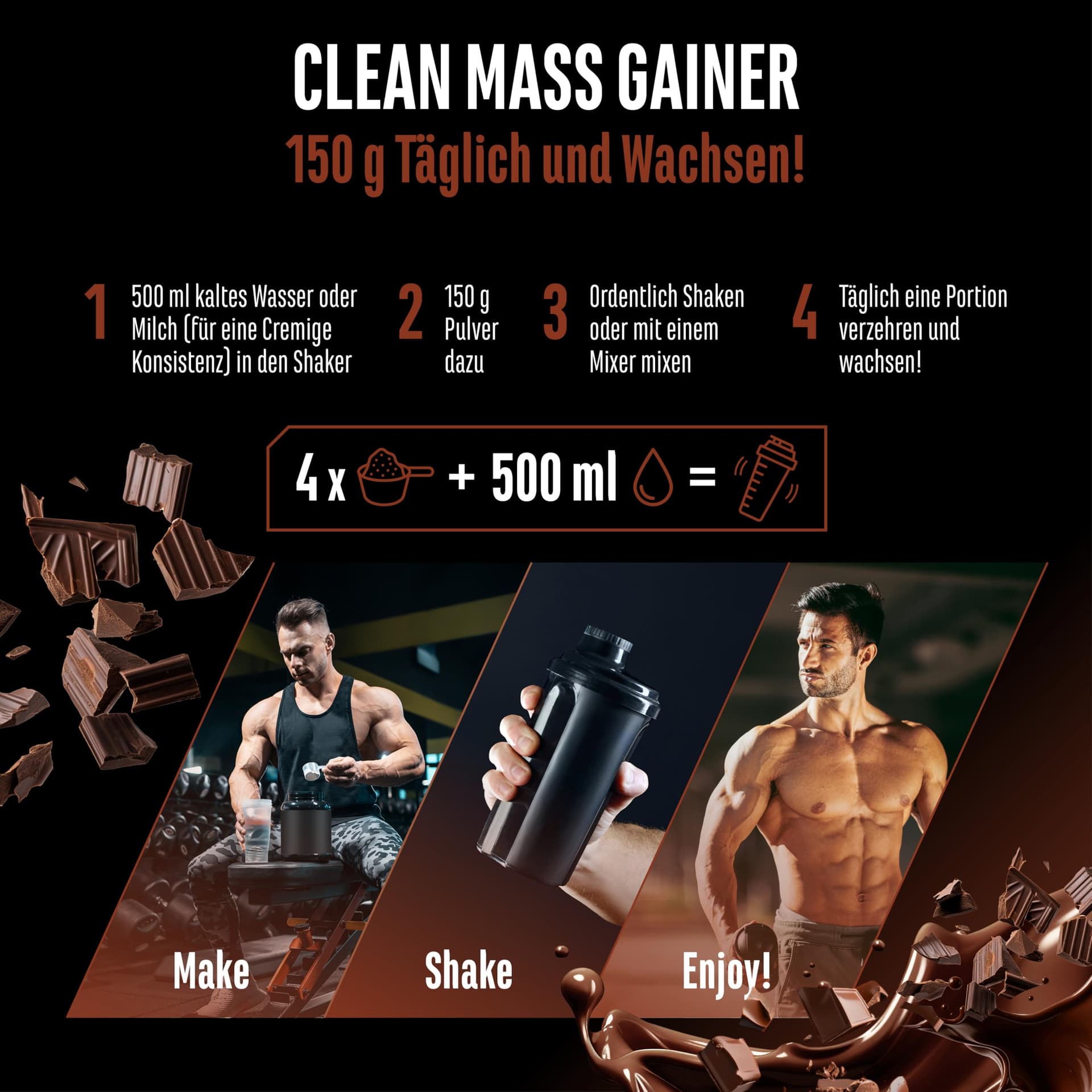 Clean Weight Gainer - 3 kg – Bild 8