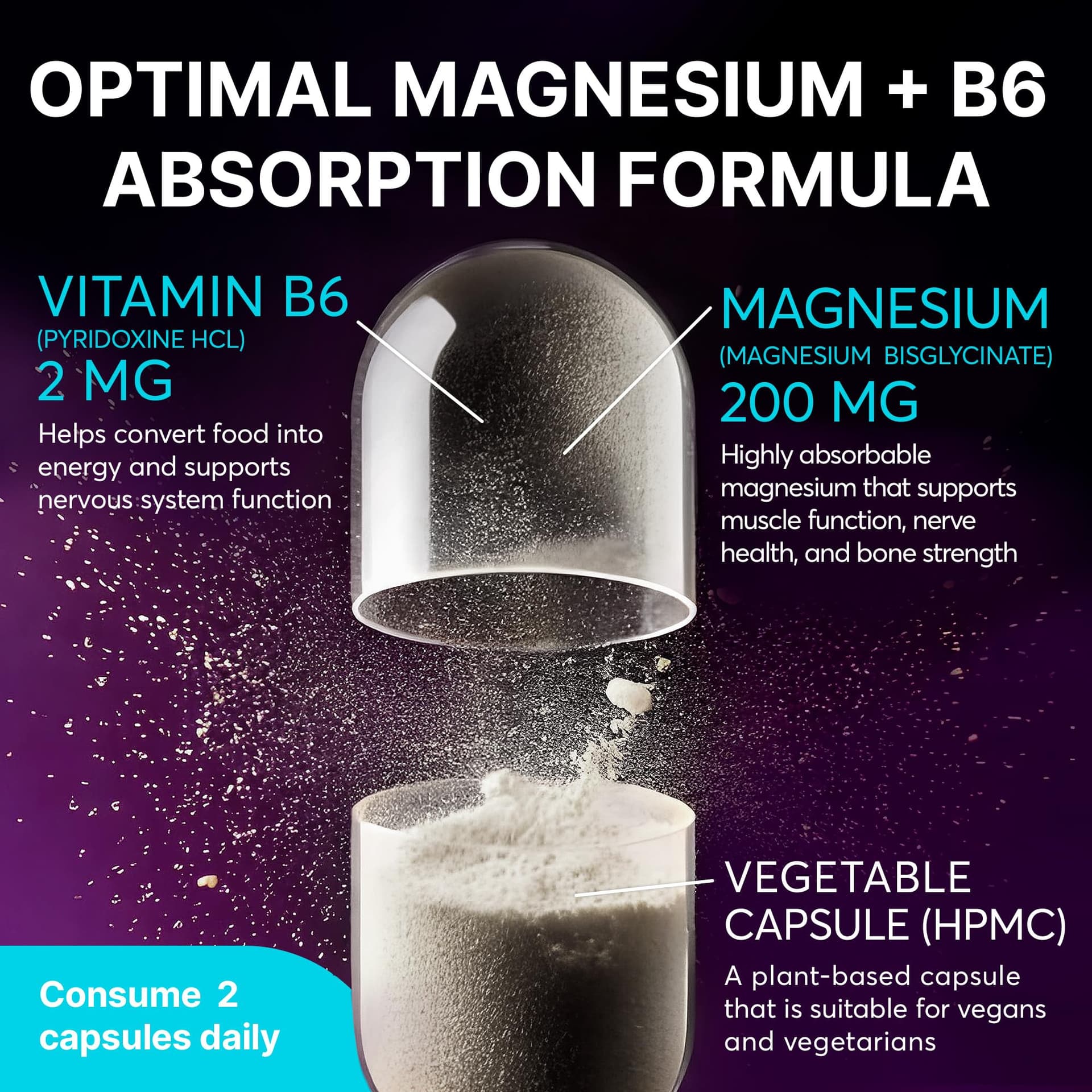 SUPLINT Magnesium bisglycinaat + vitamine B6 – Bild 2