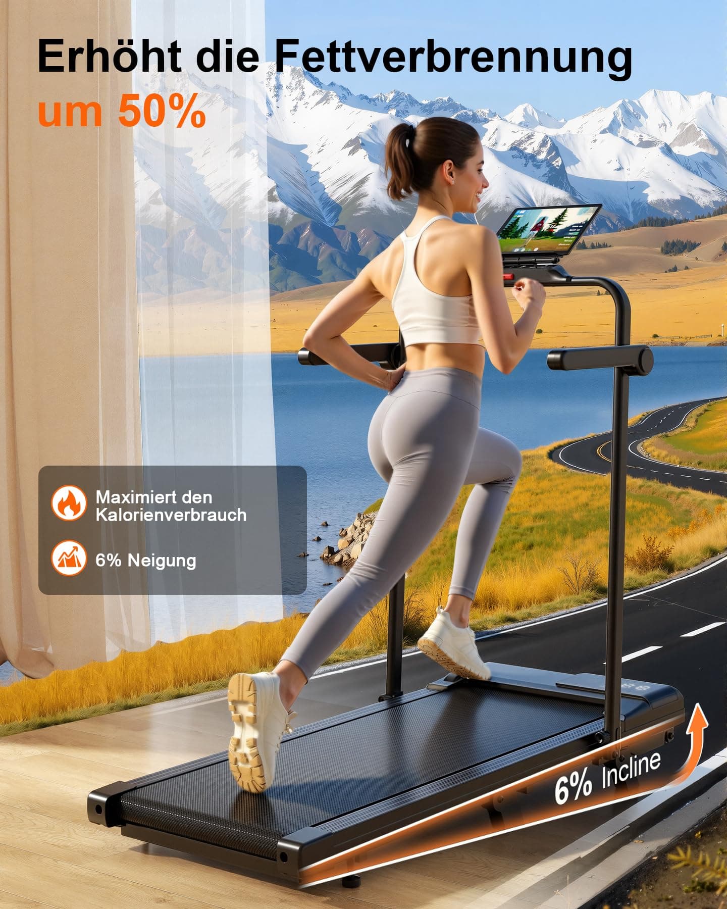 Superun Walking Pad mit Steigung 6% – Bild 5