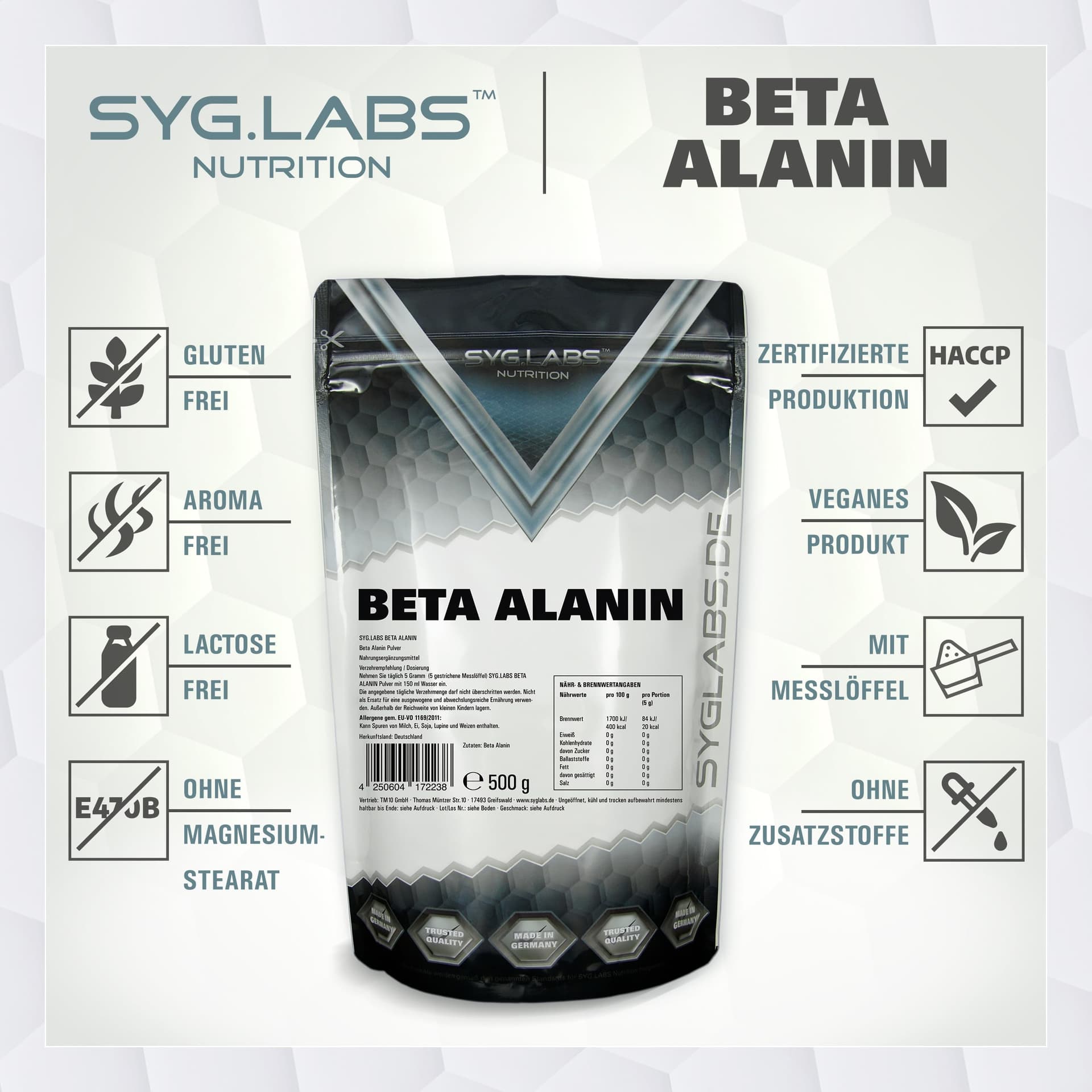 Syglabs Nutrition Beta Alanin - 500g – Bild 6