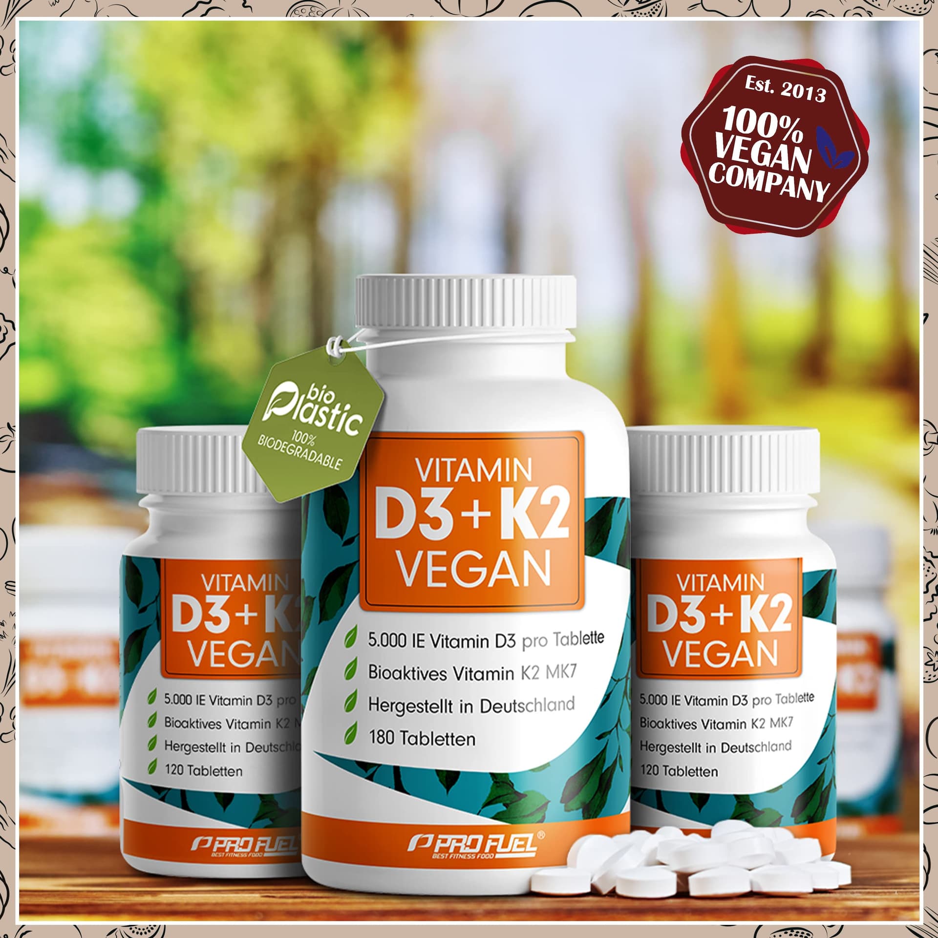 ProFuel Vitamin D3 K2 VEGAN - 180 Tabletten – Bild 4