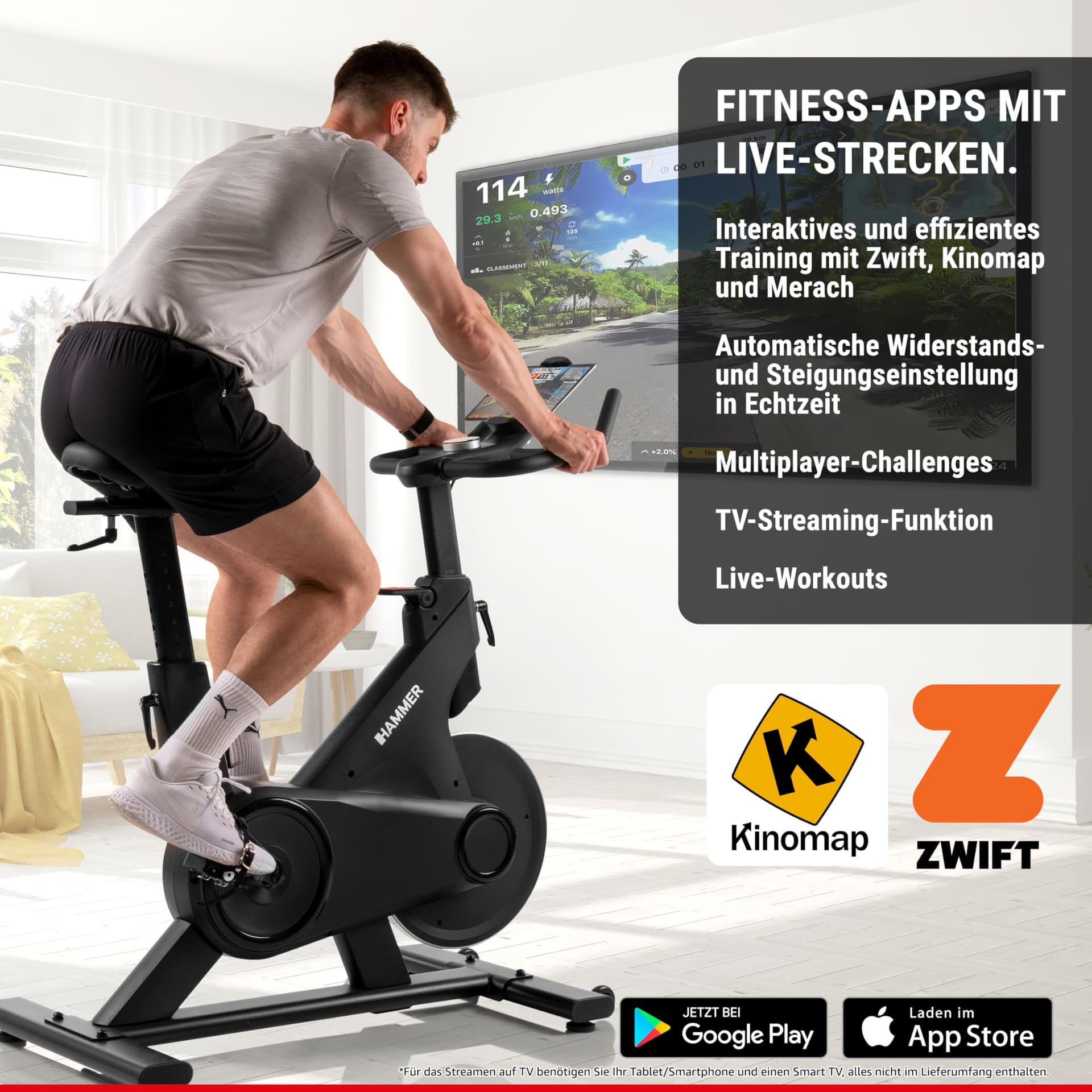HAMMER Speedbike Speed Race X, Indoor Cycle, 20 kg – Bild 3