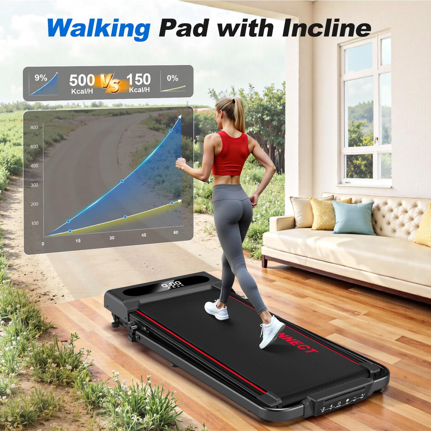 vannect 6 in 1 Folding Treadmill with 1-12KM/H – Bild 5