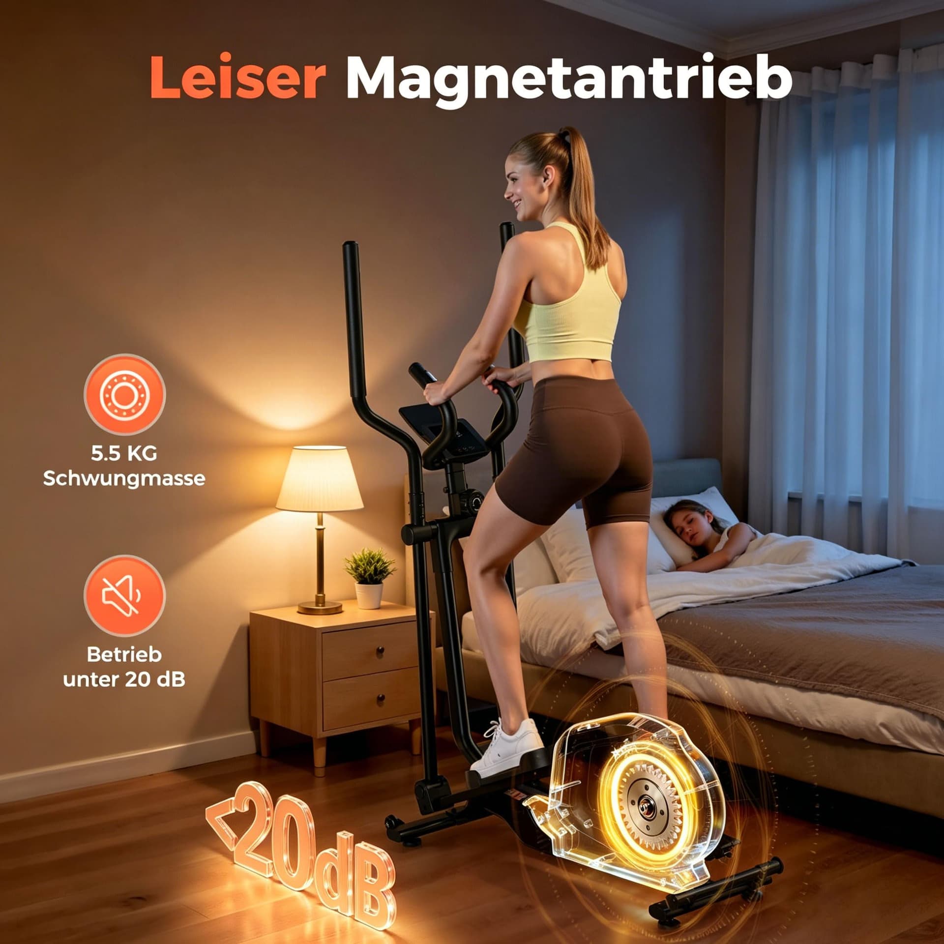 YOSUDA ​​Klappbarer Crosstrainer für Zuhause – Bild 4