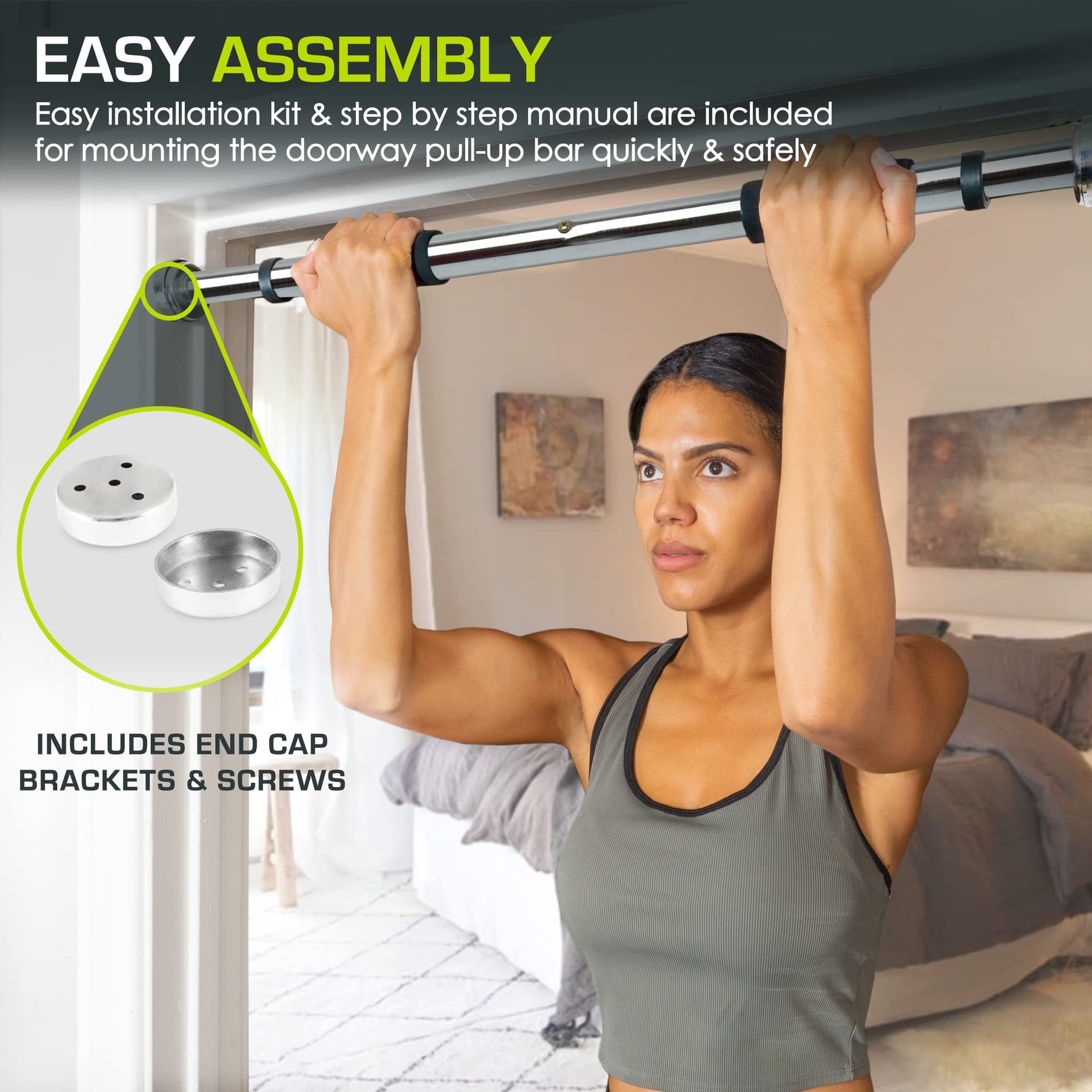 ProsourceFit Heavy Duty Doorway Mount Pull Up/Chin-Up Bar – Bild 5