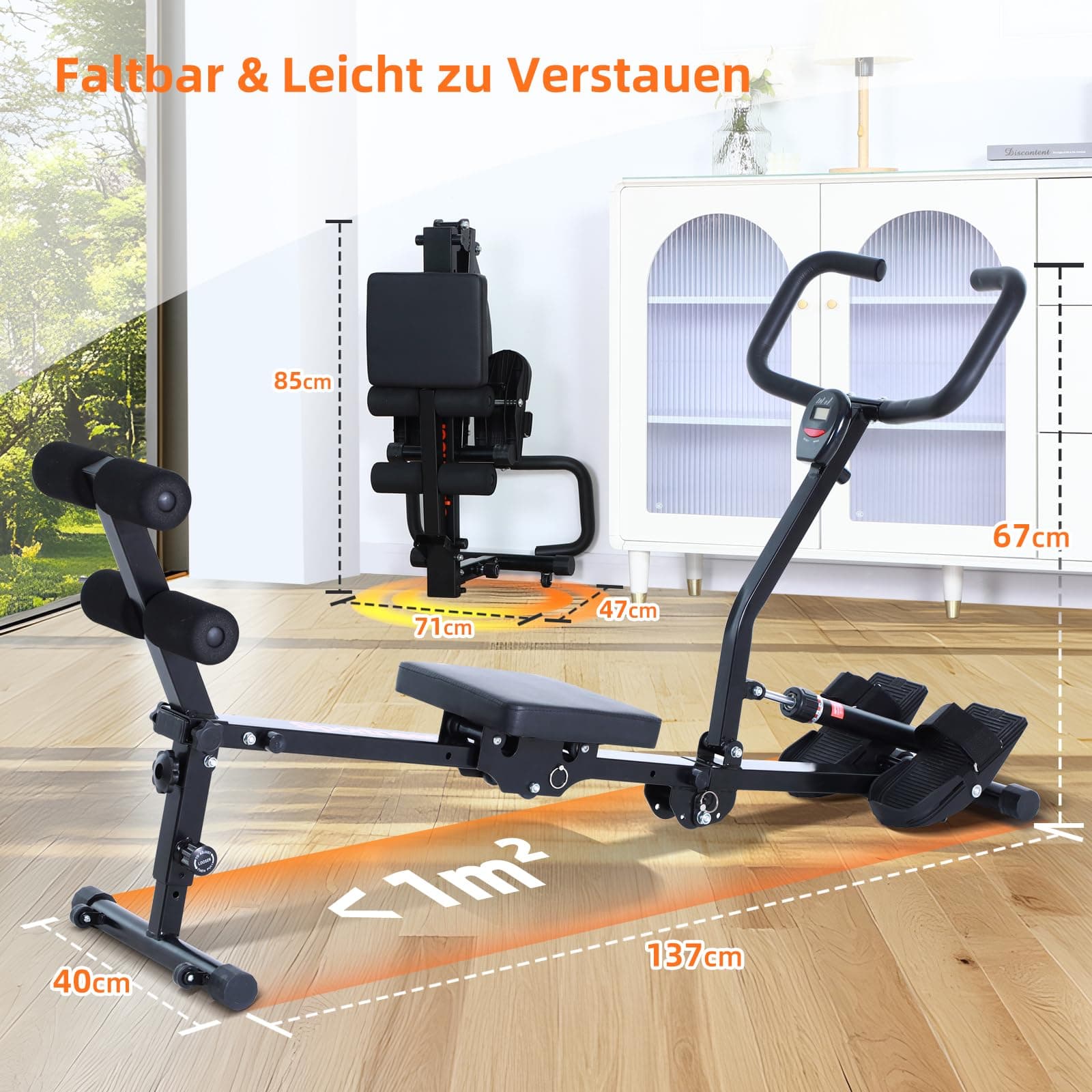 Sportneer Rudergerät für Zuhause – Bild 2