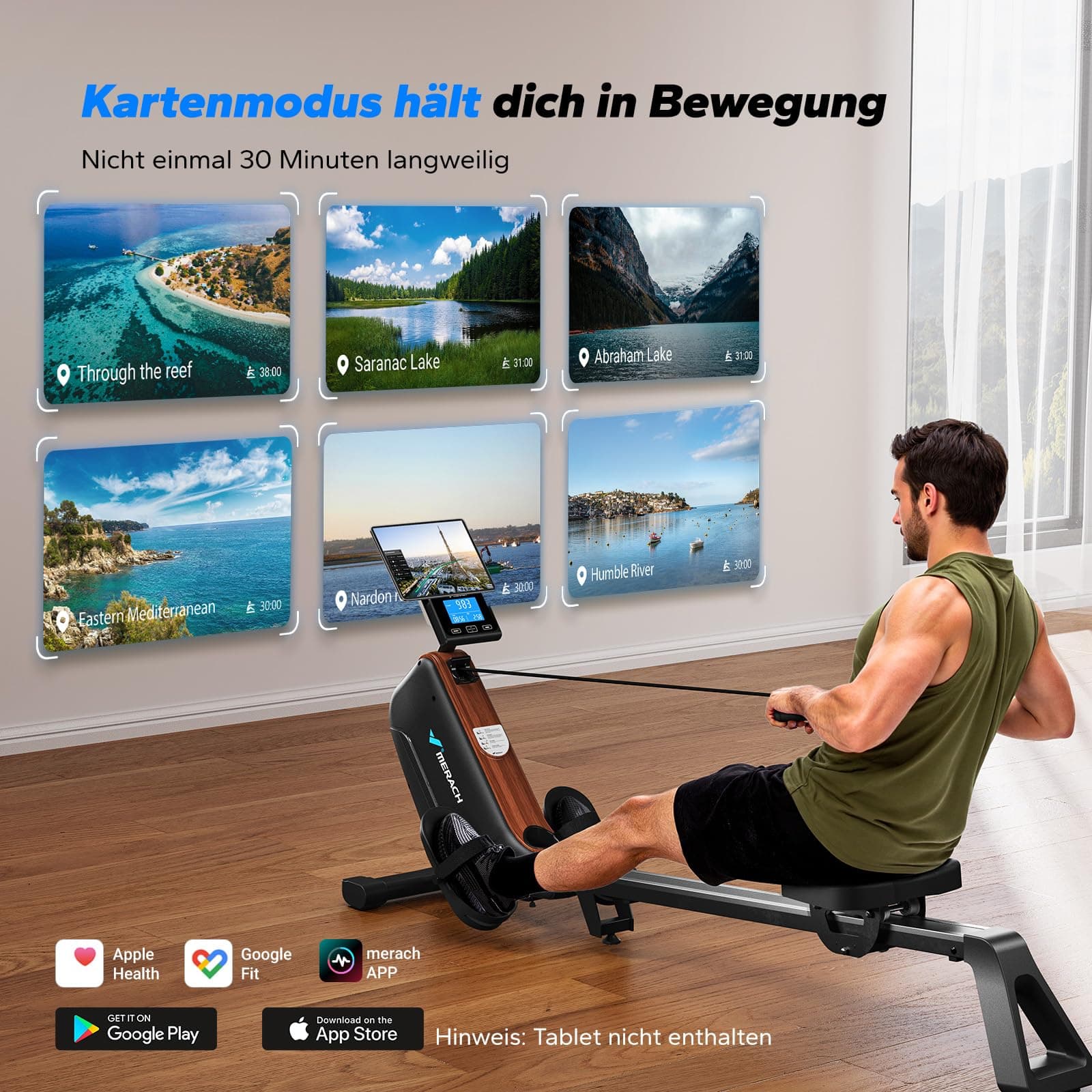 MERACH Rudergerät für Zuhause Klappbar – Bild 3