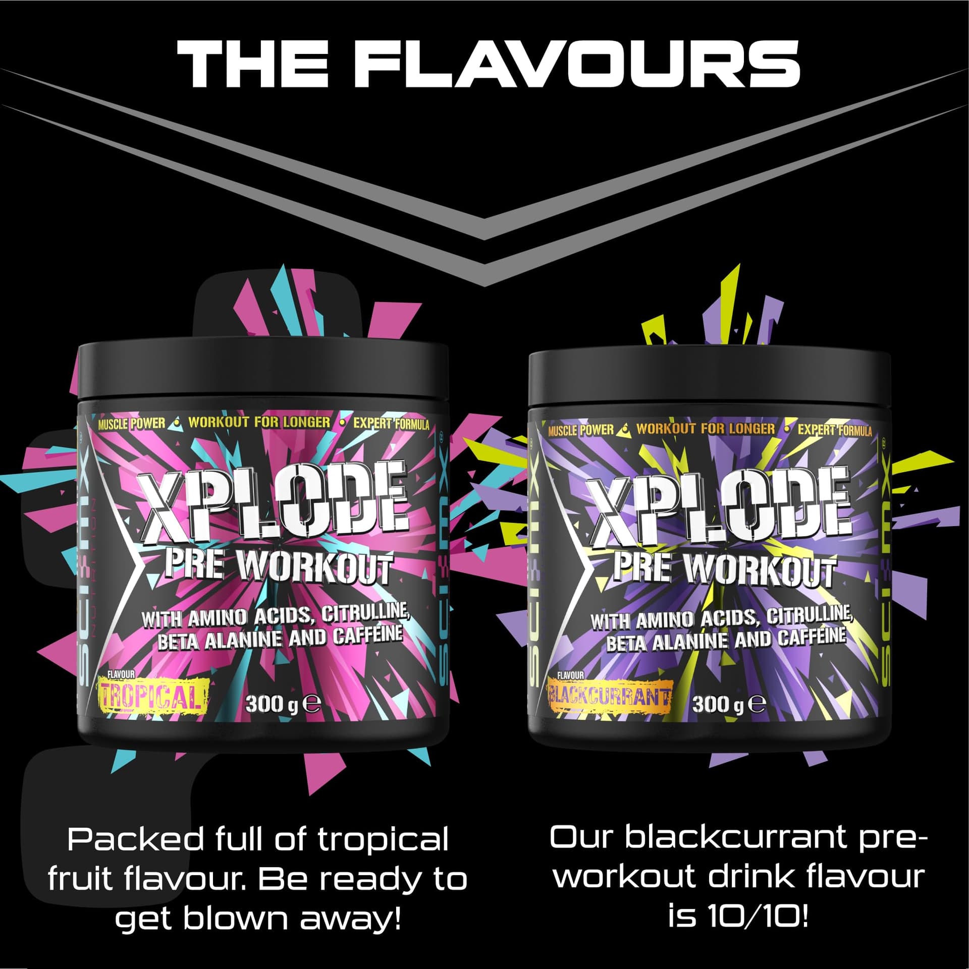 SCI-MX X-PLODE Pre Workout Powder - Sour Watermelon - Amino Acids + 250mg Caffeine • 6g – Bild 4