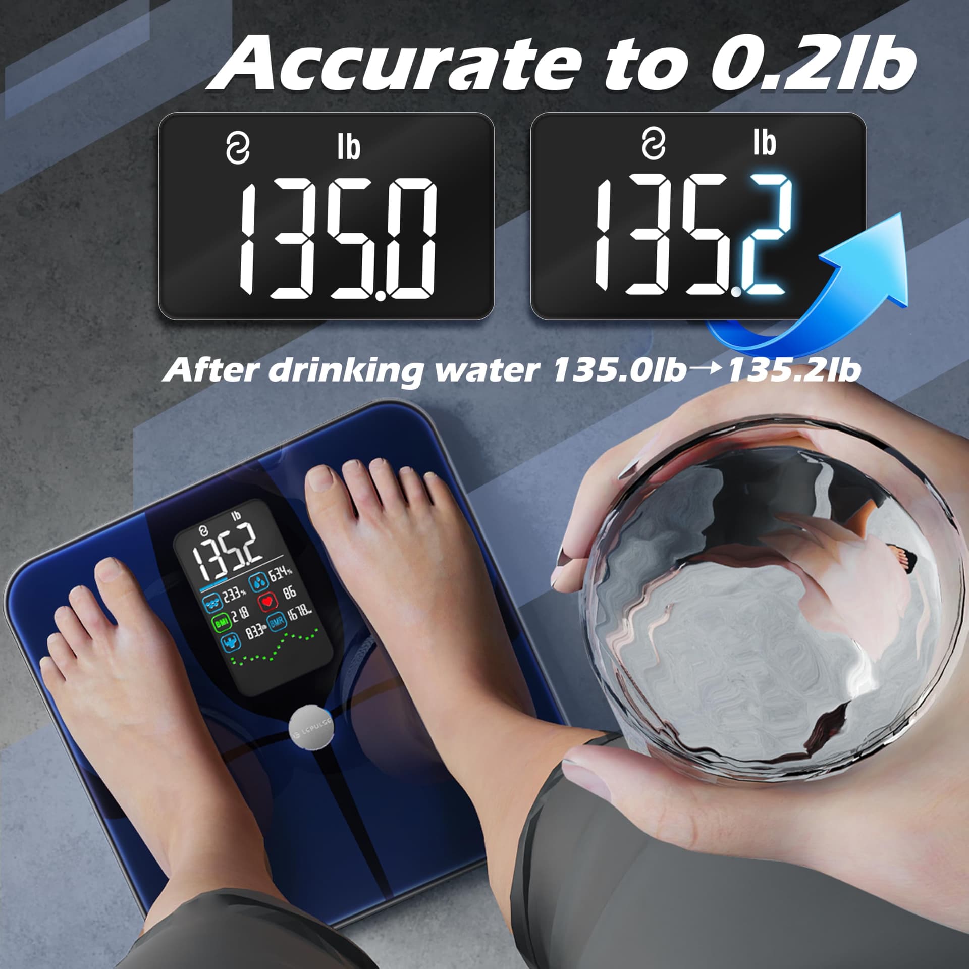 Lepulse Smart Scale for Body Weight Body Fat – Bild 4