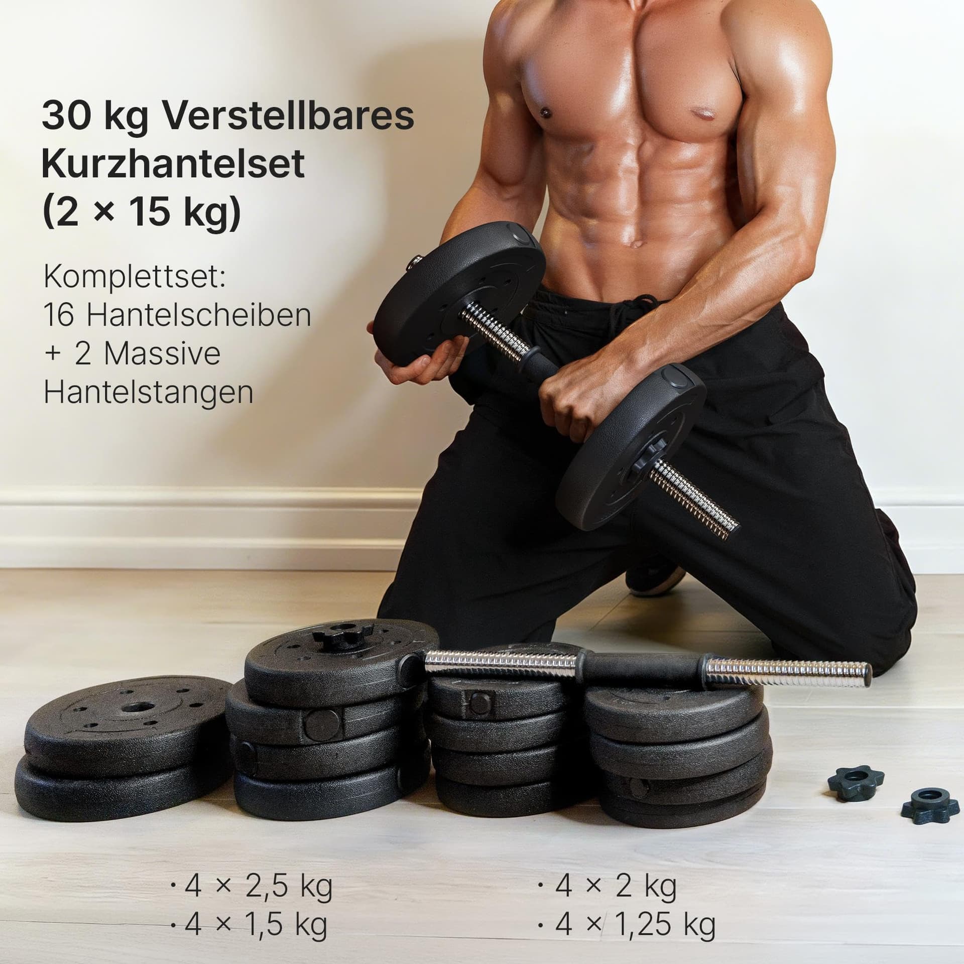 Yaheetech Hanteln Set Kurzhanteln 2er Set 30 KG – Bild 5