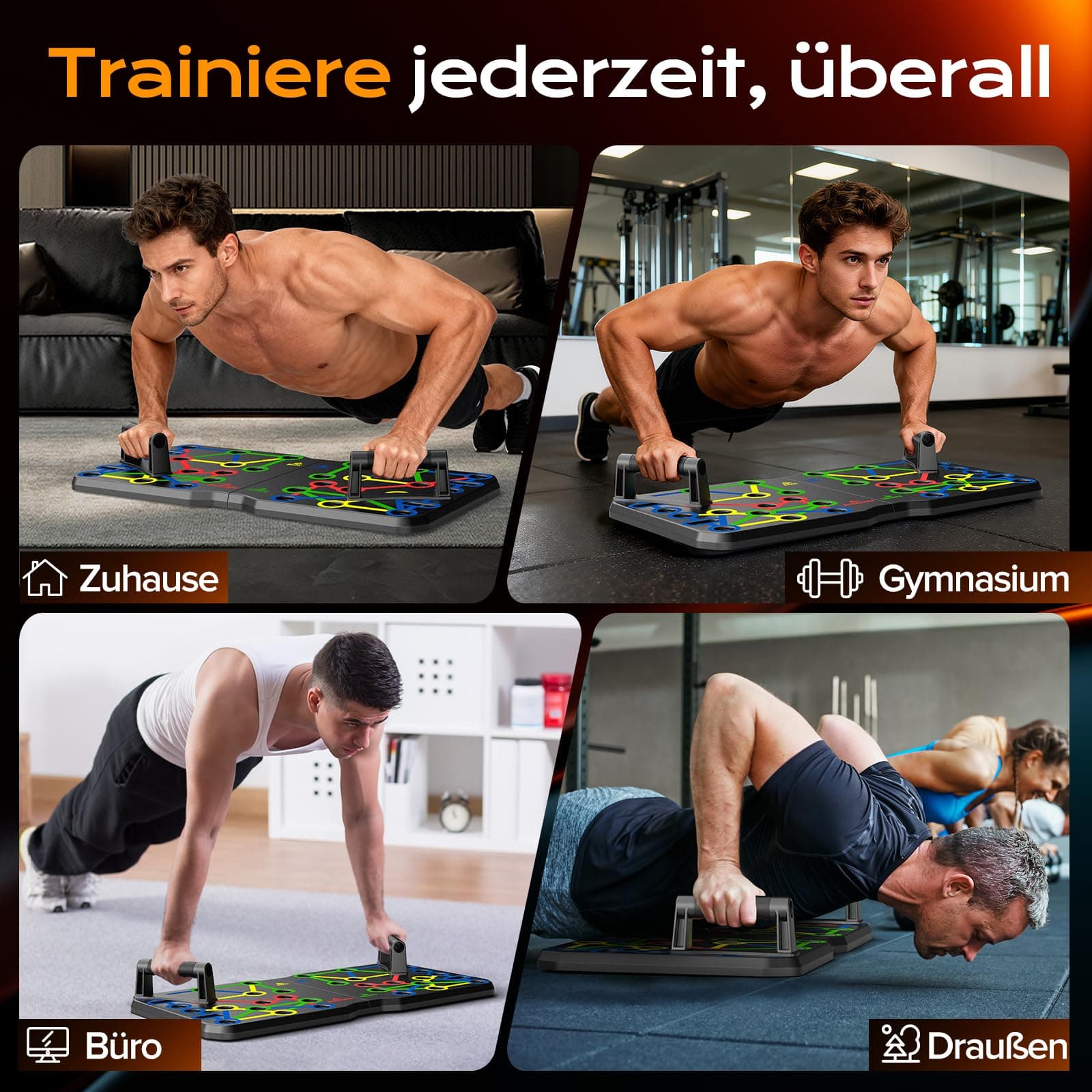 AERLANG Liegestützgriffe Fitnessgeräte für zuhause – Bild 4
