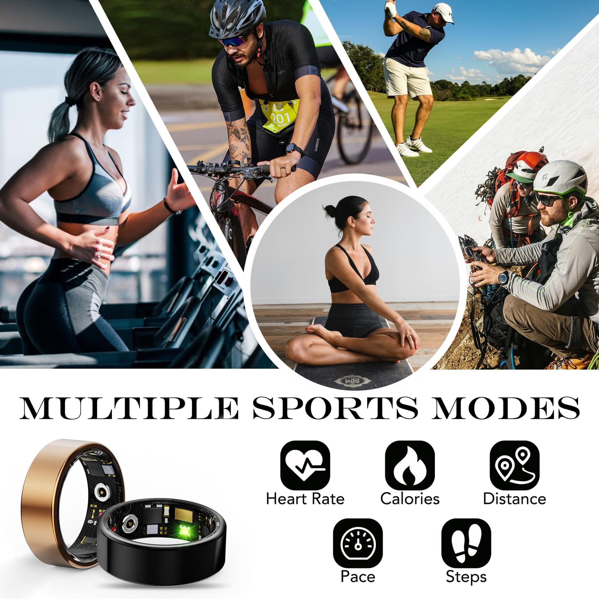 Milavan Smart Health Ring Fitness Tracker for Men Women – Bild 3