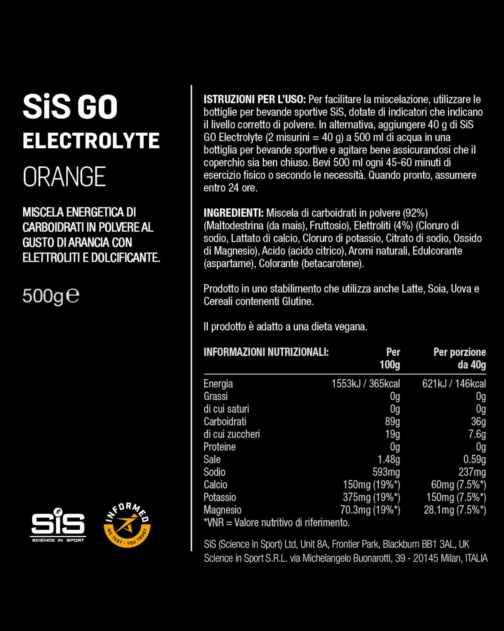 Science In Sport Sis Science in Sport GO Elettroliti in polvere 500g – Bild 5
