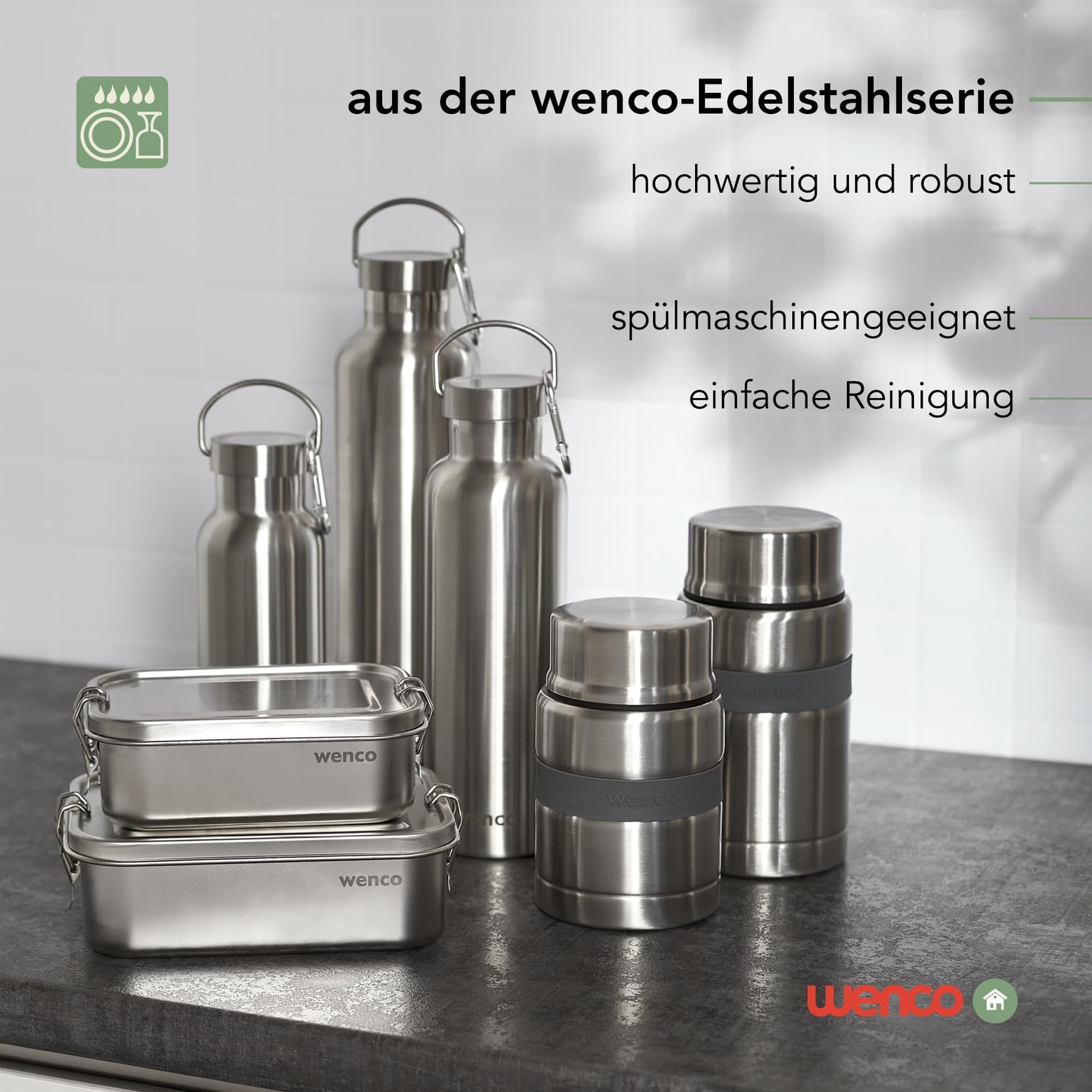 wenco Trinkflasche Edelstahl 0,75l – Bild 6