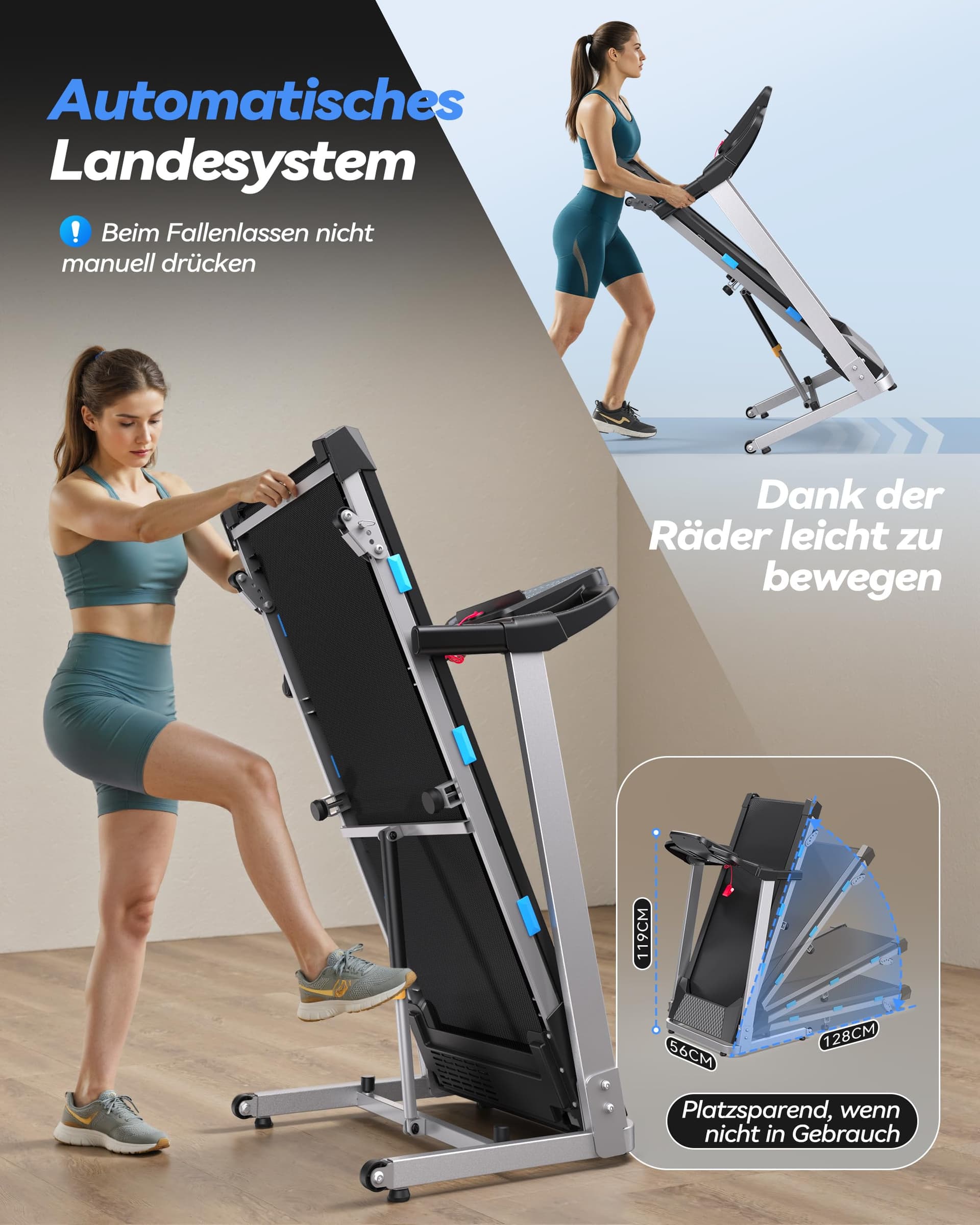 Cardirun Laufband für Zuhause Klappbar – Bild 4