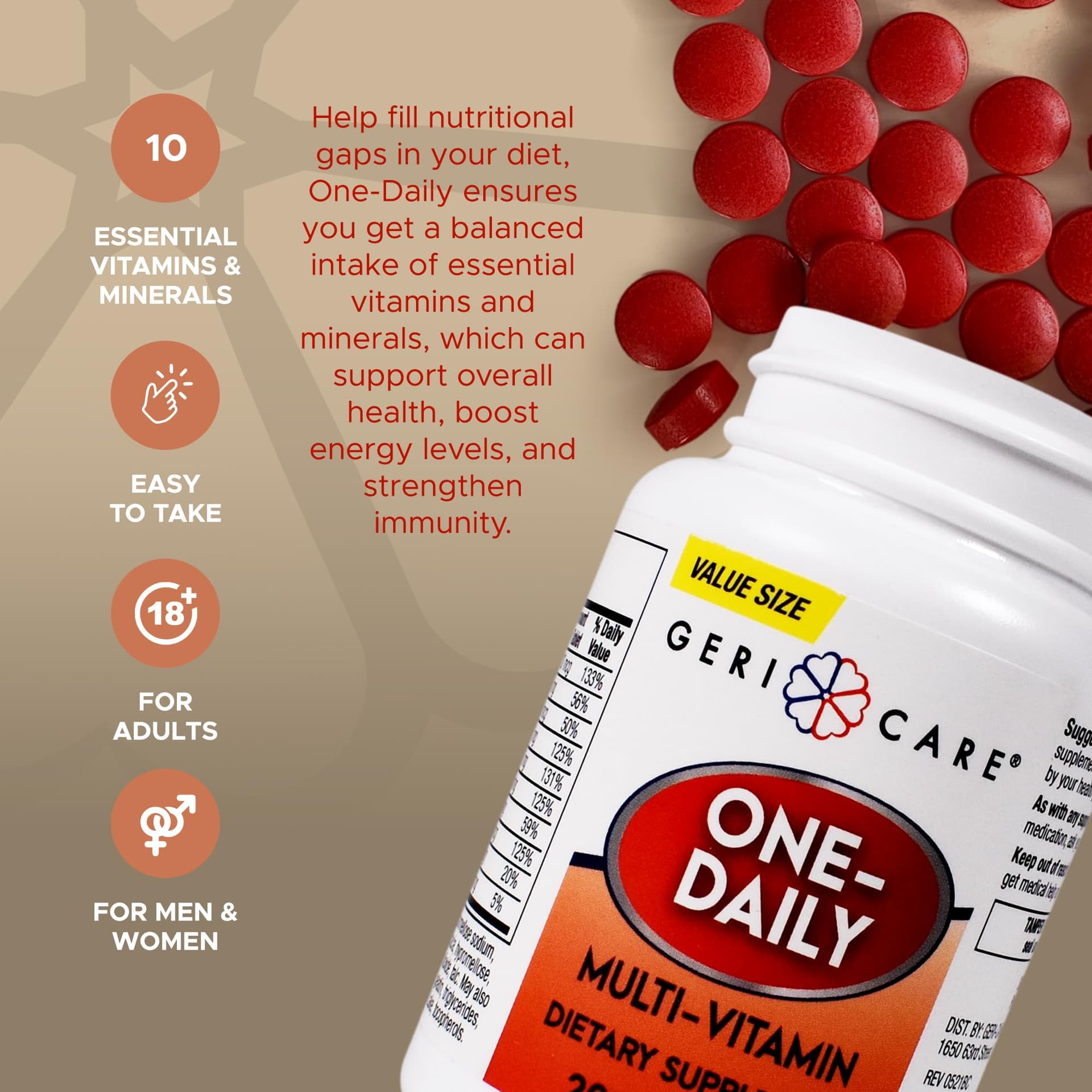 GeriCare One-Daily Multi-Vitamin Tablet – Bild 3