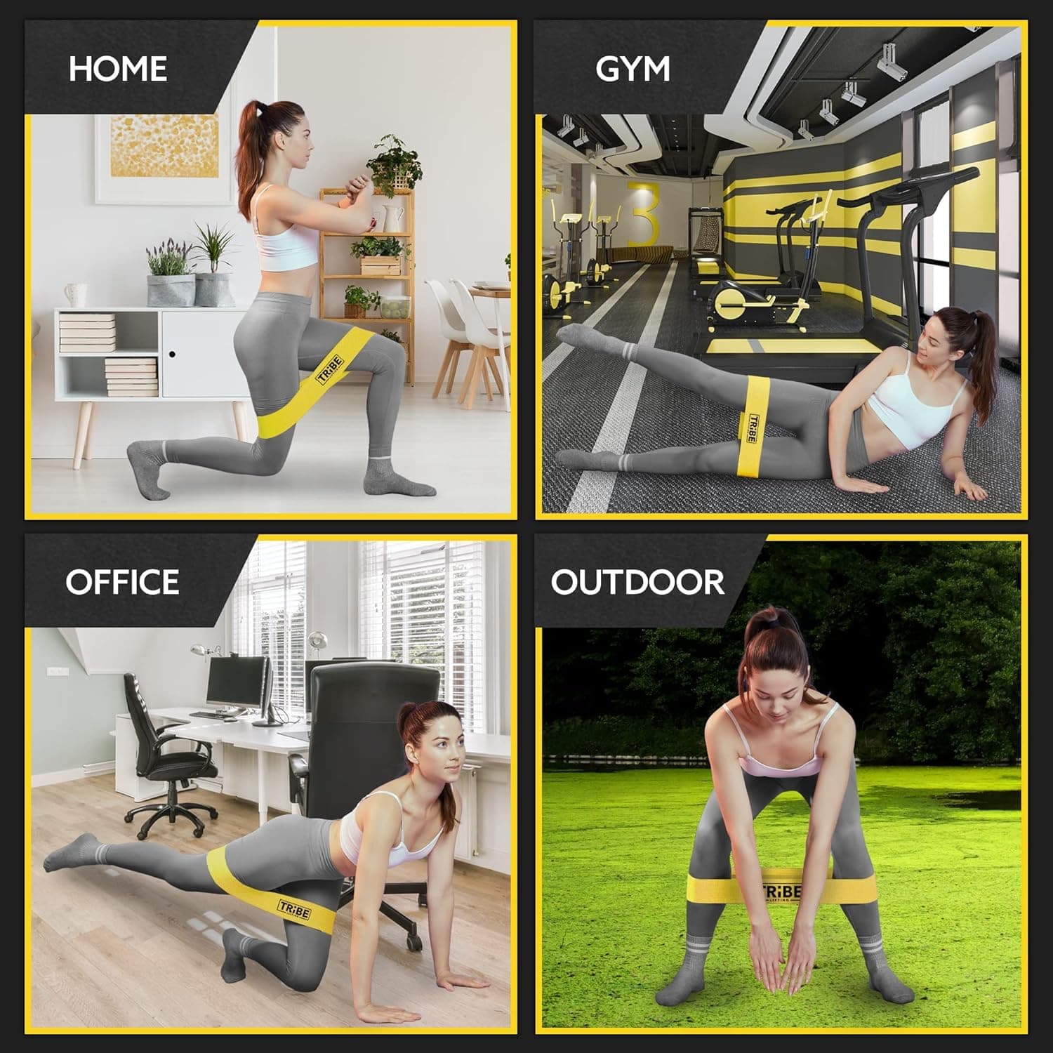 Tribe Lifting Fabric Resistance Bands for Working Out – Bild 5