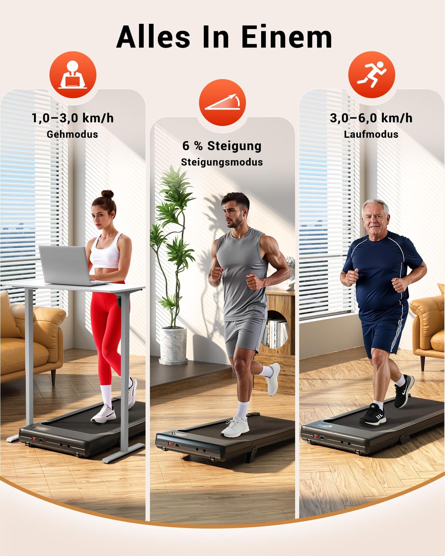 Superun Raceable Walking Pad – Bild 6