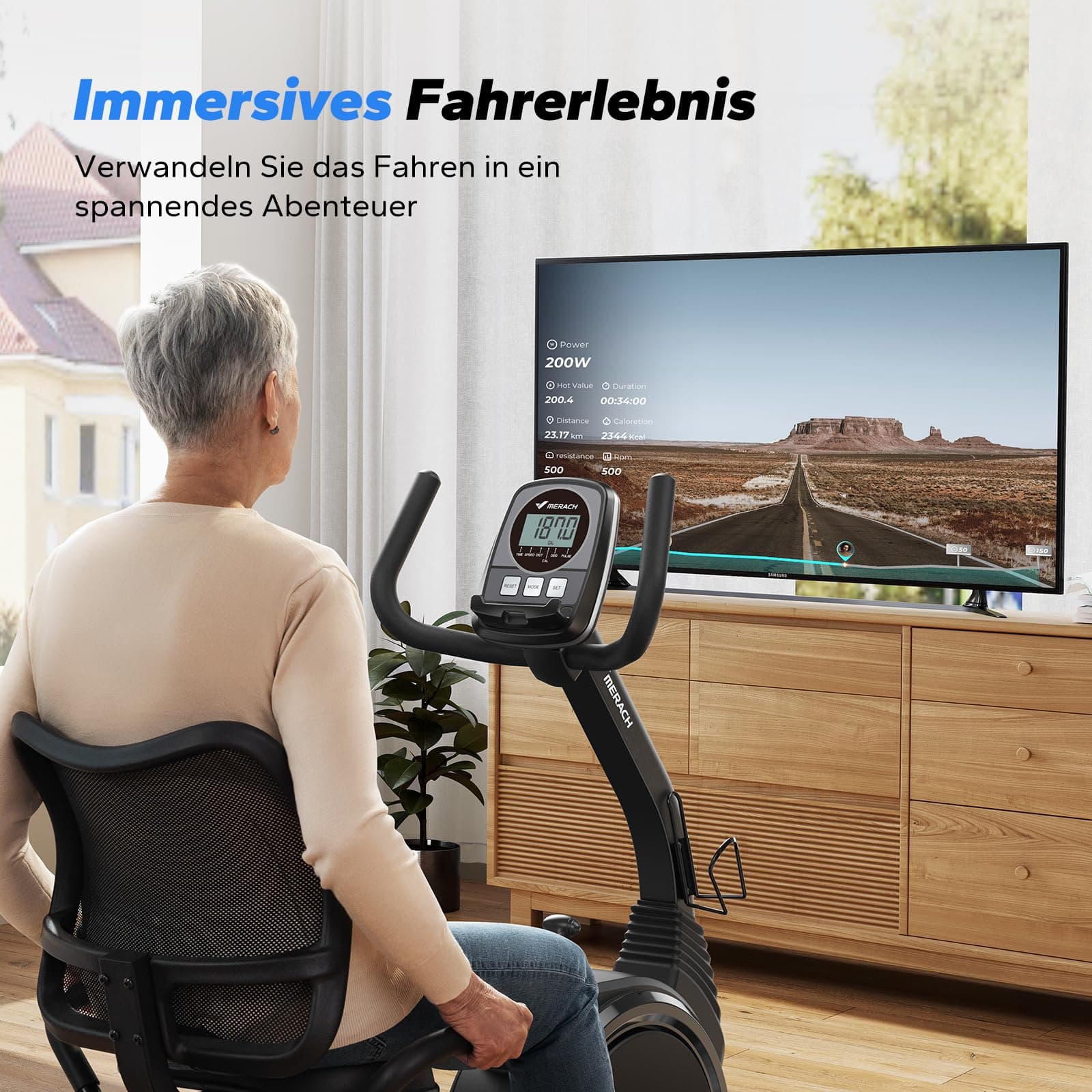 MERACH Liegeergometer für Zuhause mit 8 verstellbaren – Bild 4
