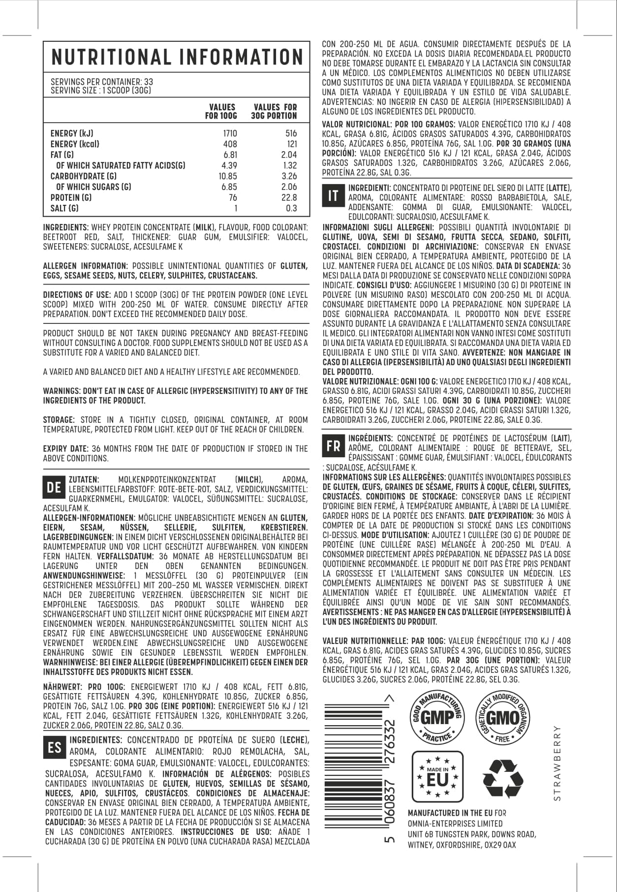 OMNIA Pure Whey Protein Powder – Bild 7