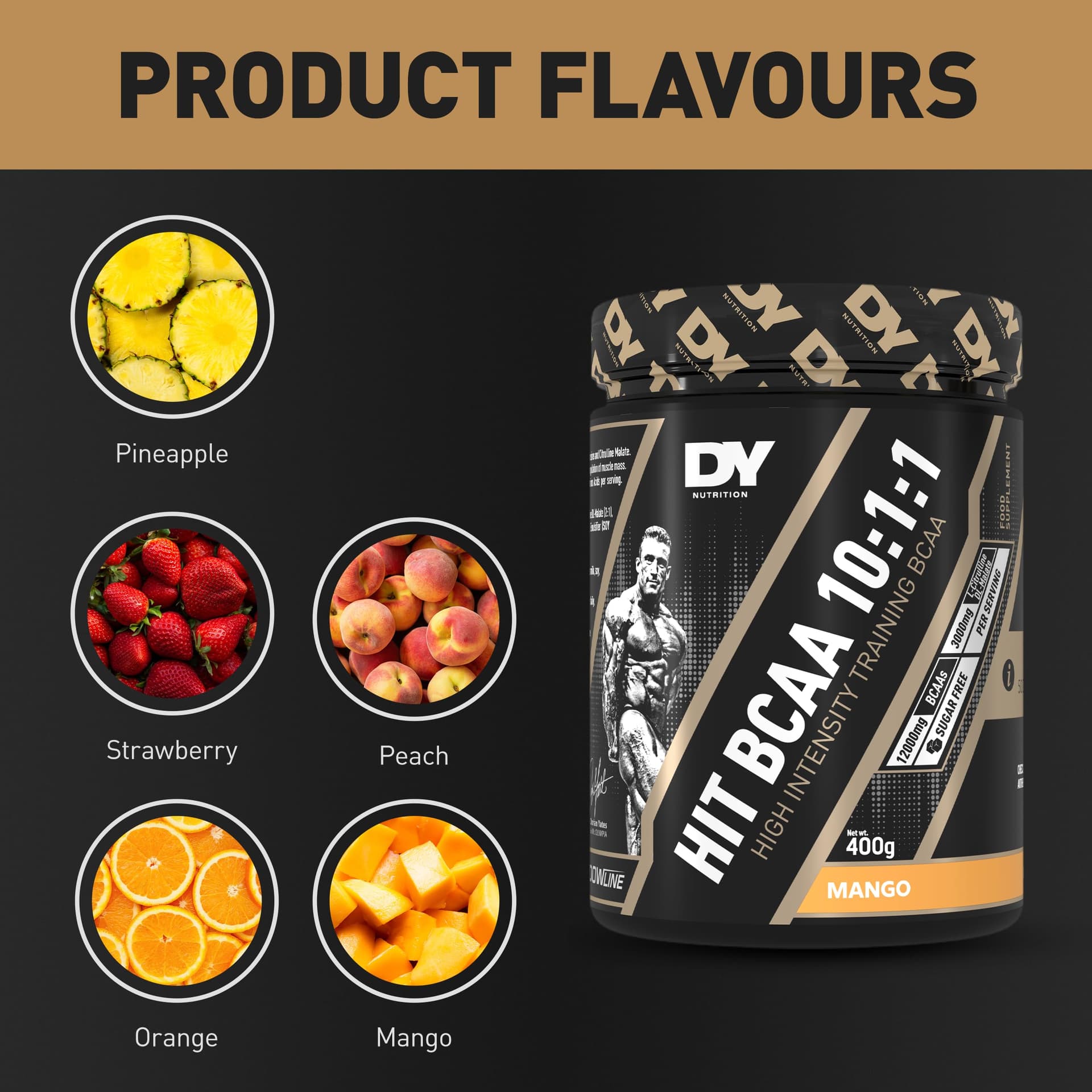 DY Nutrition Dorian Yates HIT BCAA 10:1:1, Orange - 400g – Bild 7