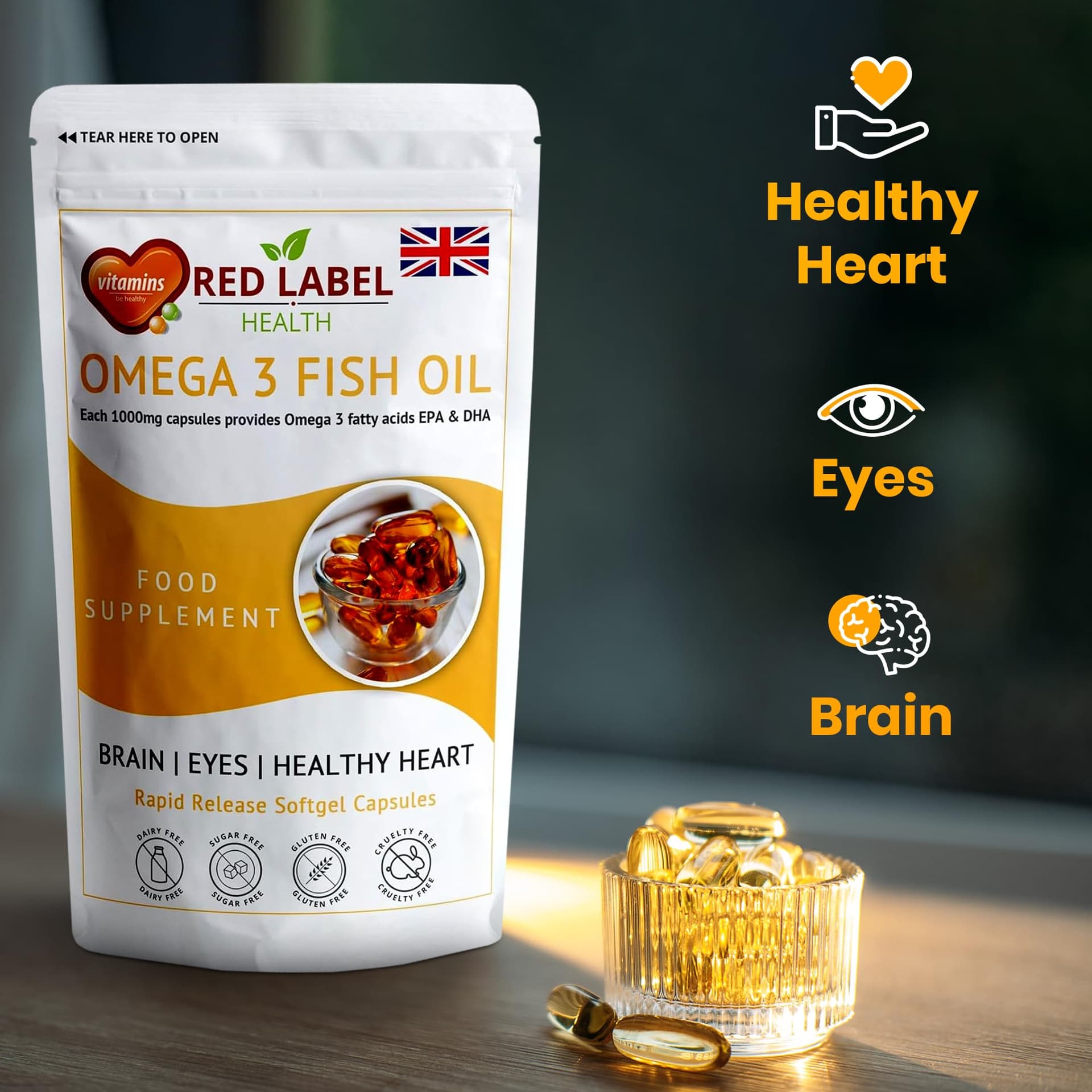 Red Label Health Omega 3 Fish Oil 1000mg – Bild 4