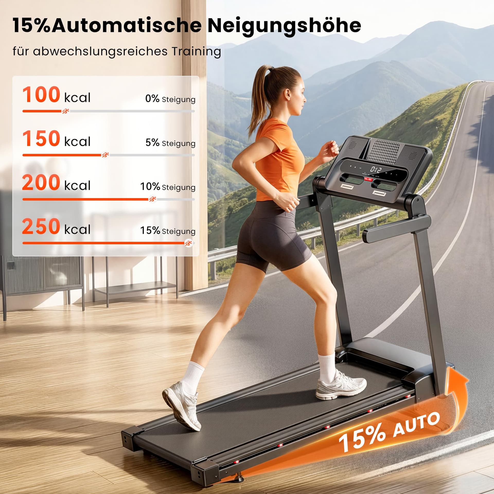 JAGJOG Laufband für Zuhause mit 15% Automatische Steigung – Bild 5