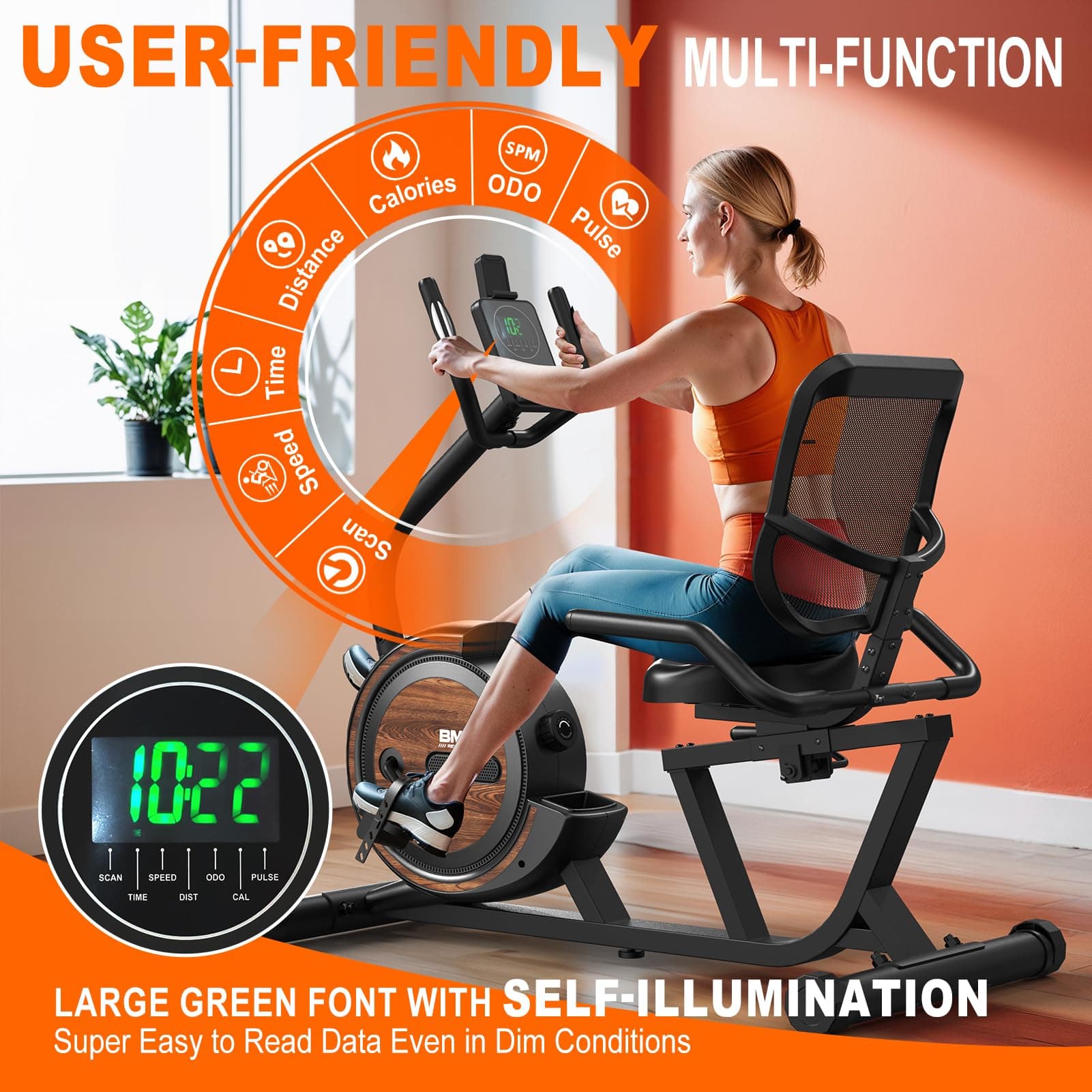 GENIXFIT BM5 Liegeergometer - 150kg – Bild 5