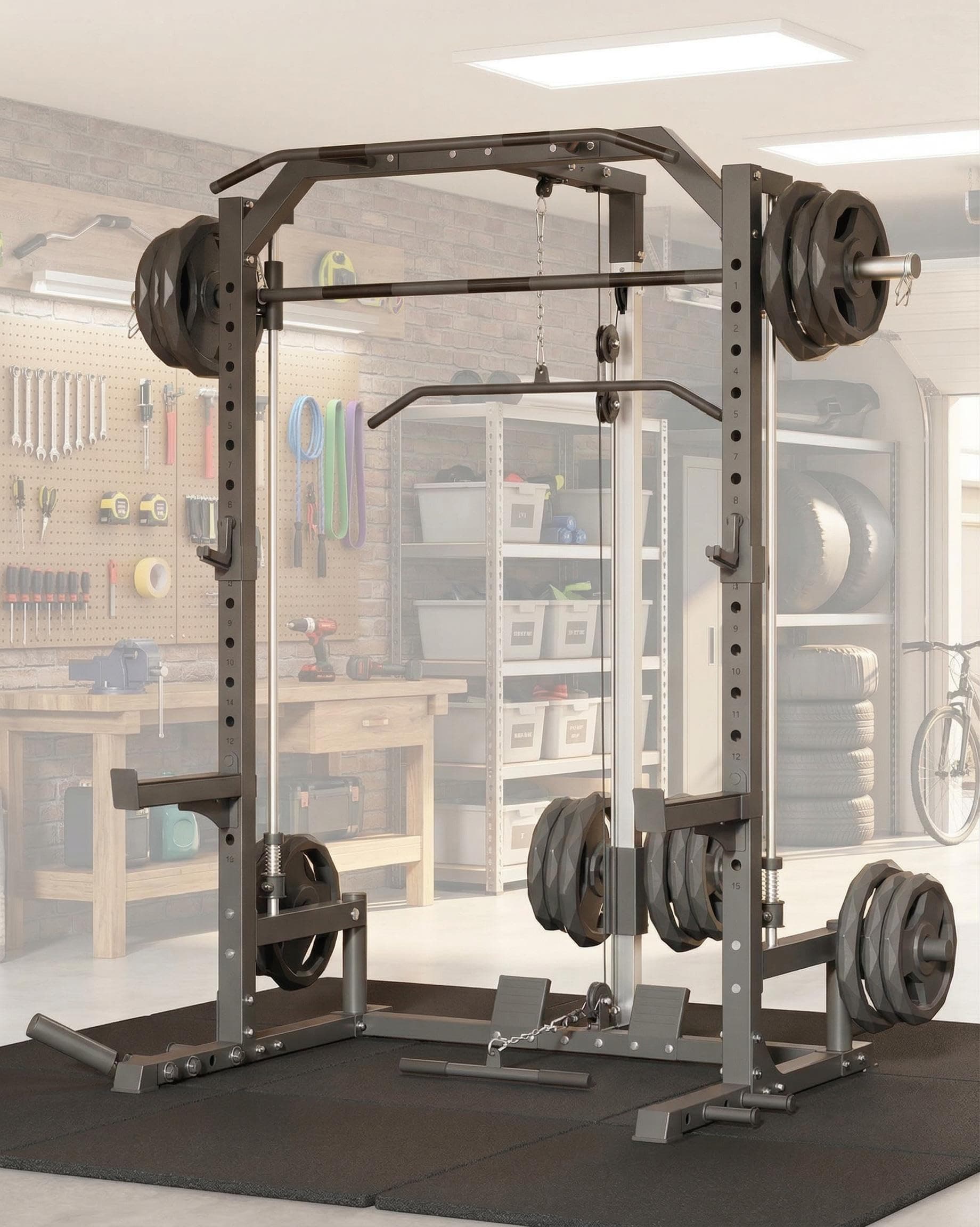 ActiveTrail Smith Machine Home Gym with LAT Pulldown System – Bild 8