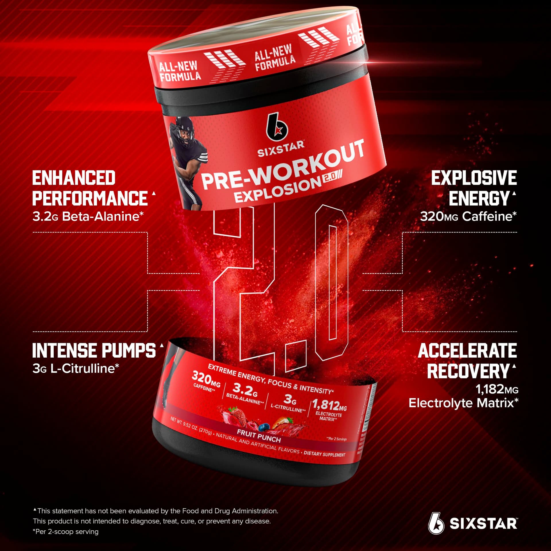 Six Star Pre-Workout Powder for Men & Women – Bild 2