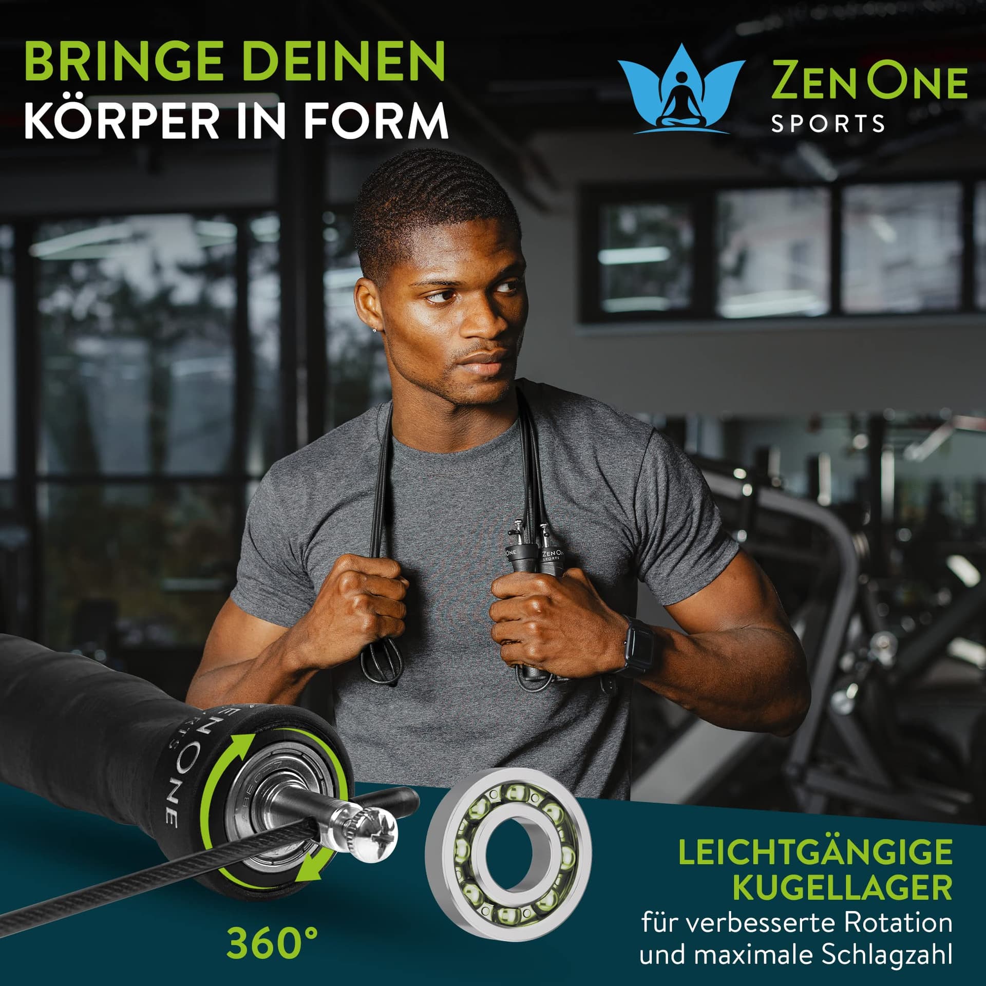 ZenOne Sports ® Springseil I Jump Rope für Erwachsene I – Bild 5