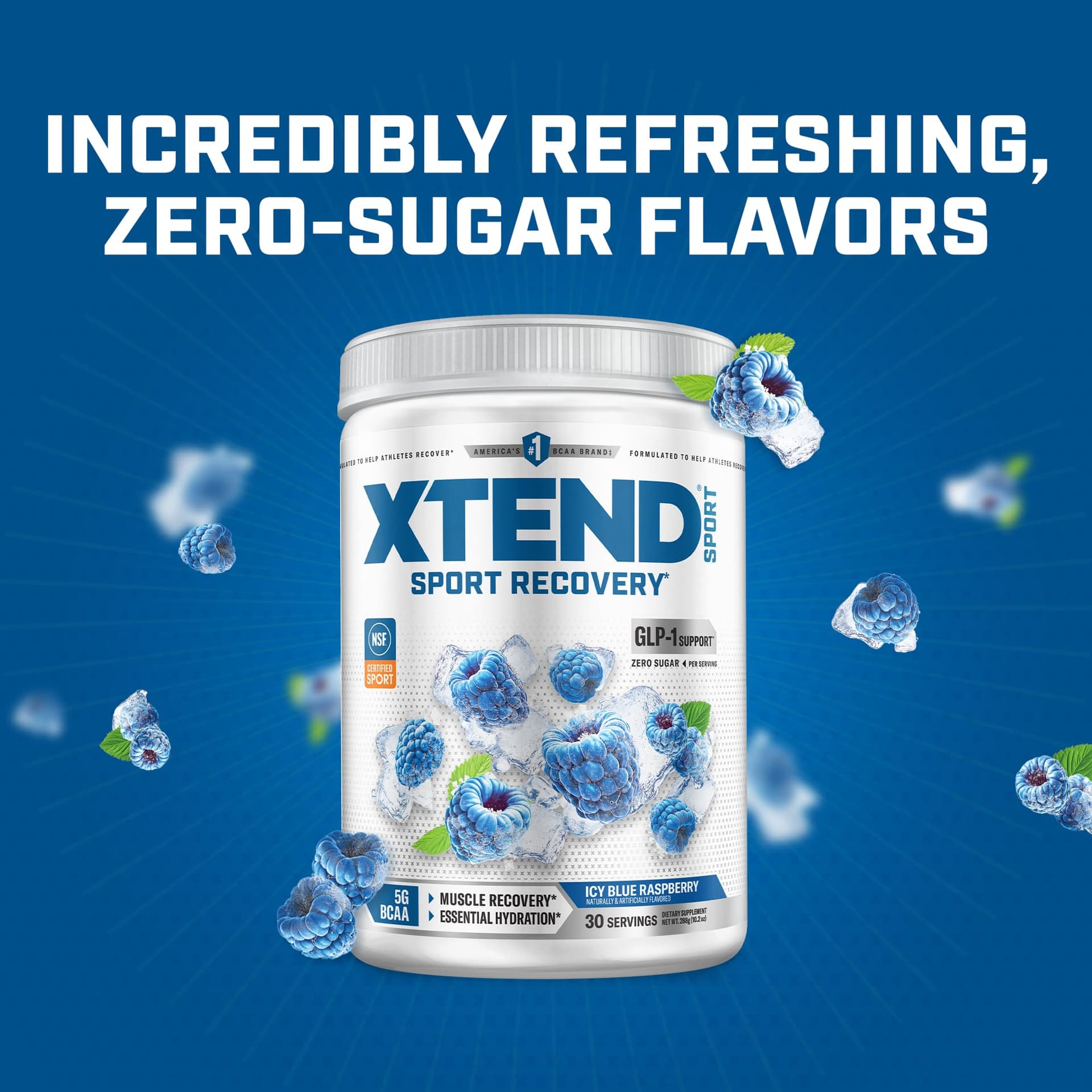Scivation XTEND Sport BCAA Powder Blue Raspberry Ice – Bild 5