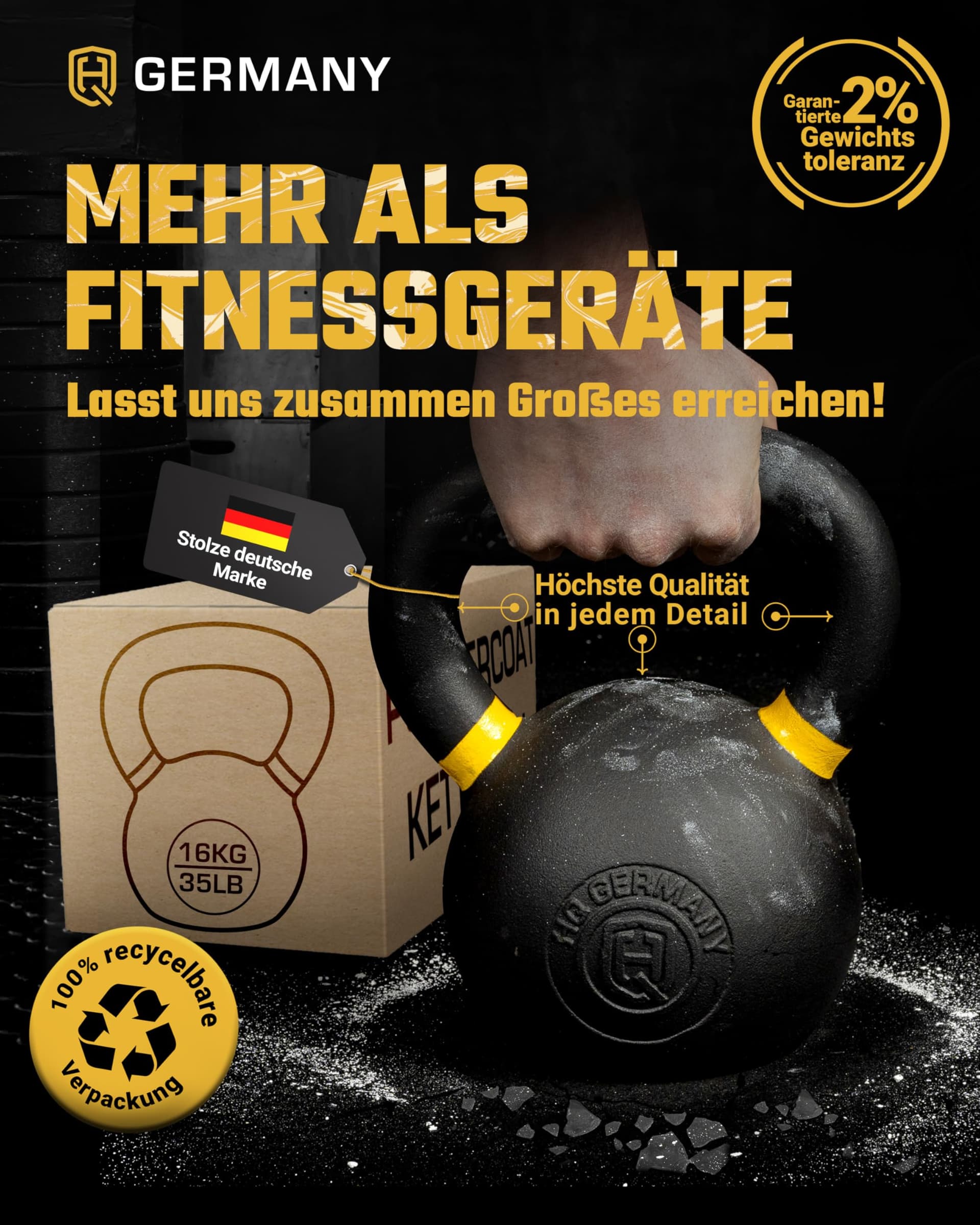 HQ Germany ® Kettlebell 16kg – Bild 7