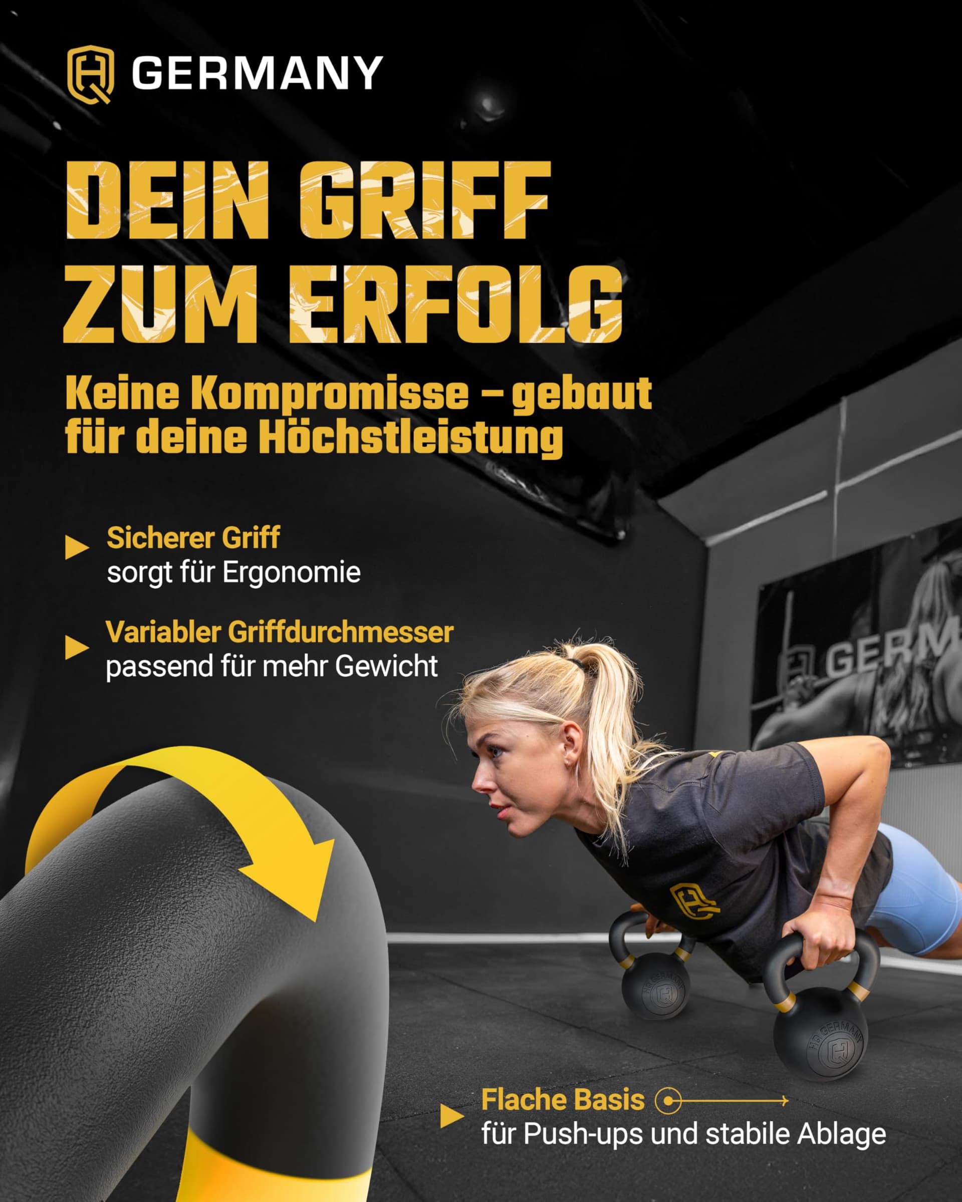 HQ Germany ® Kettlebell 16kg – Bild 4
