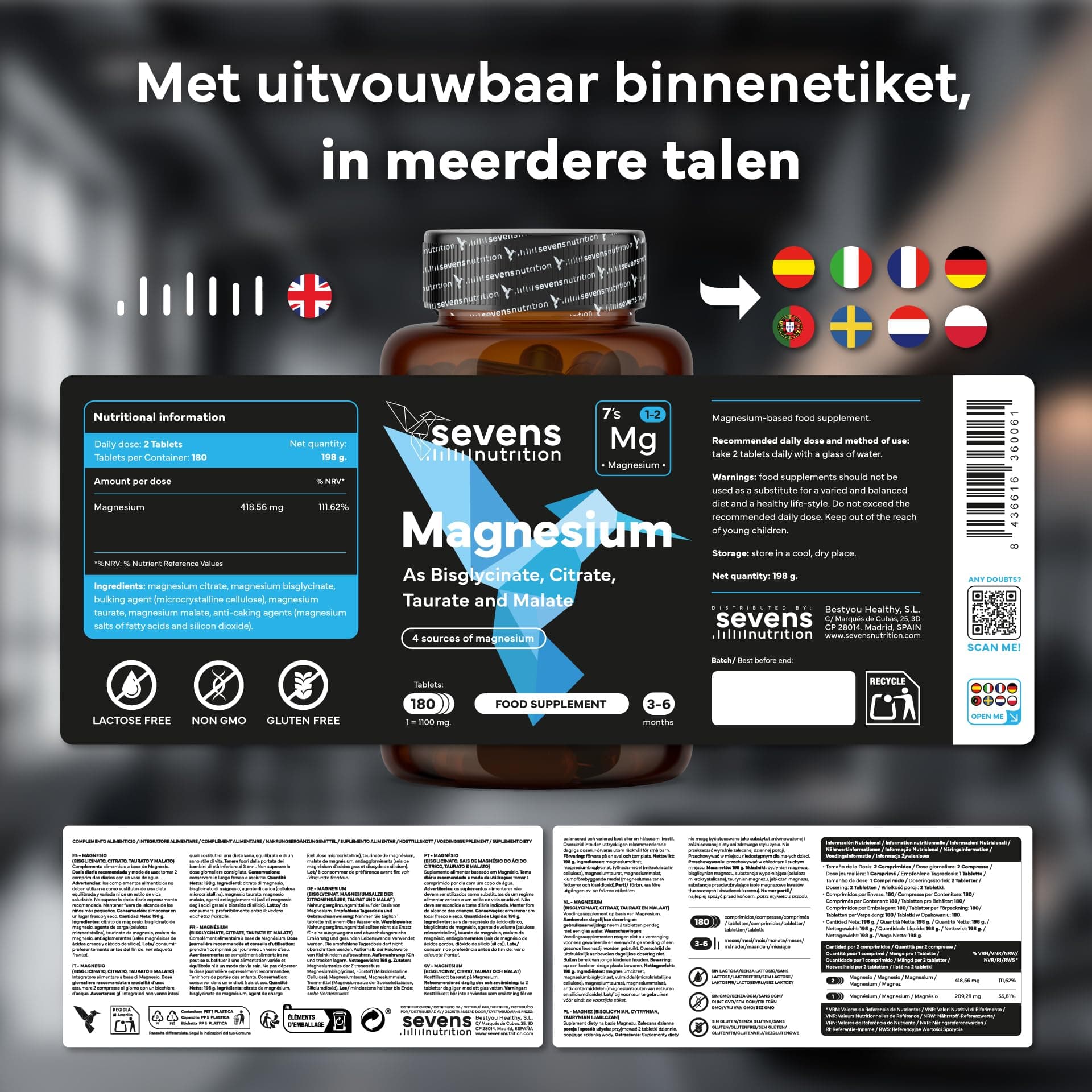 SEVENS NUTRITION Magnésium Bisglycinate + Citrate – Bild 7