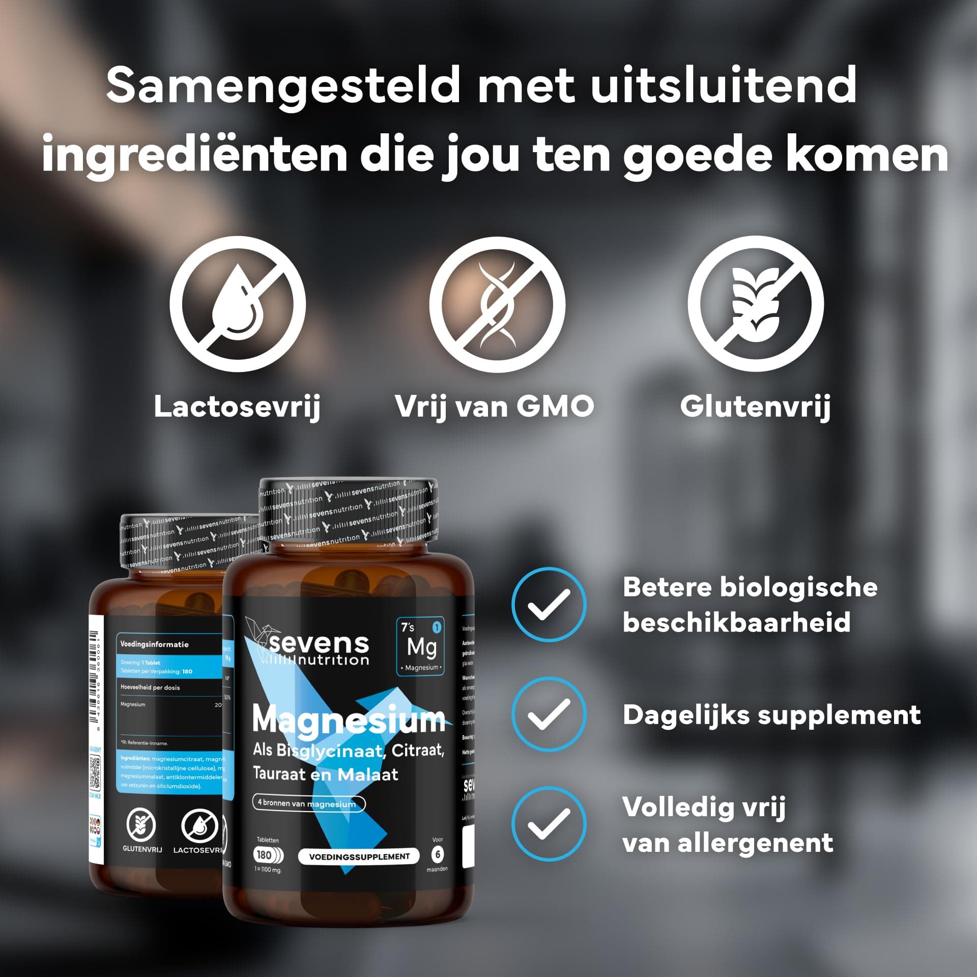 SEVENS NUTRITION Magnésium Bisglycinate + Citrate – Bild 4