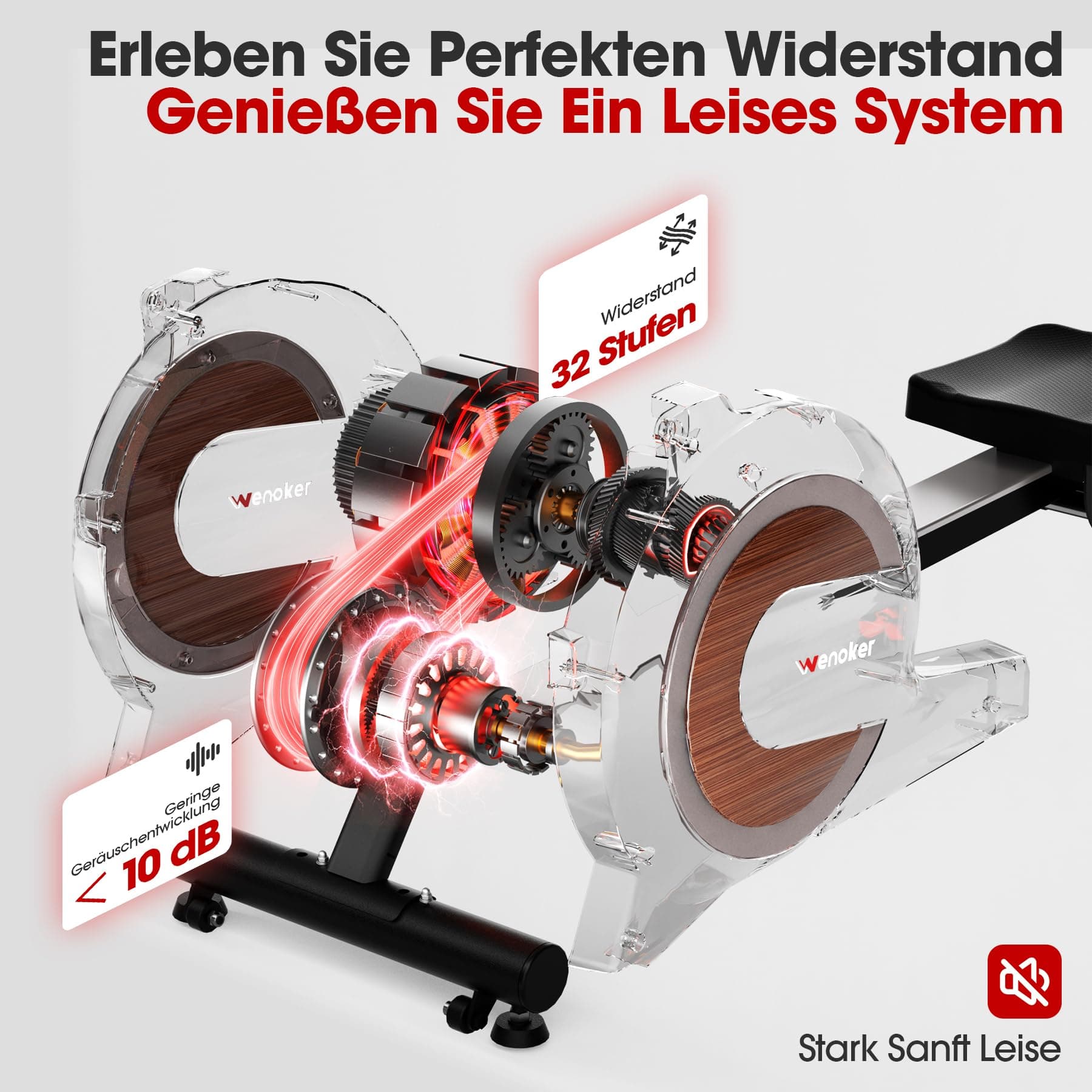 Wenoker Rudergerät mit Magnet-Fitnesstrainer – Bild 7