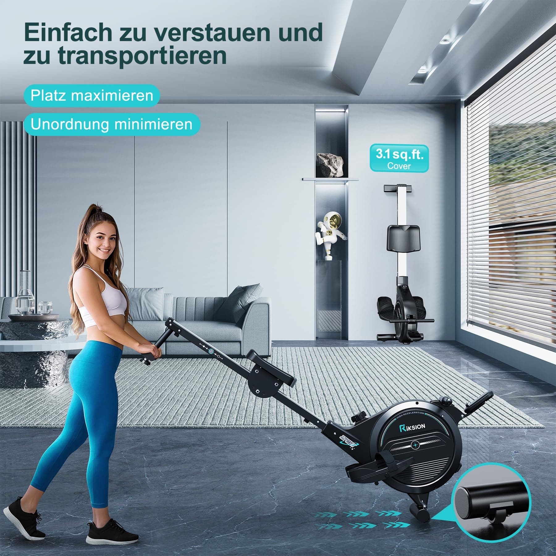 Riksion [2026 Neu] Rudergerät für Zuhause mit – Bild 8