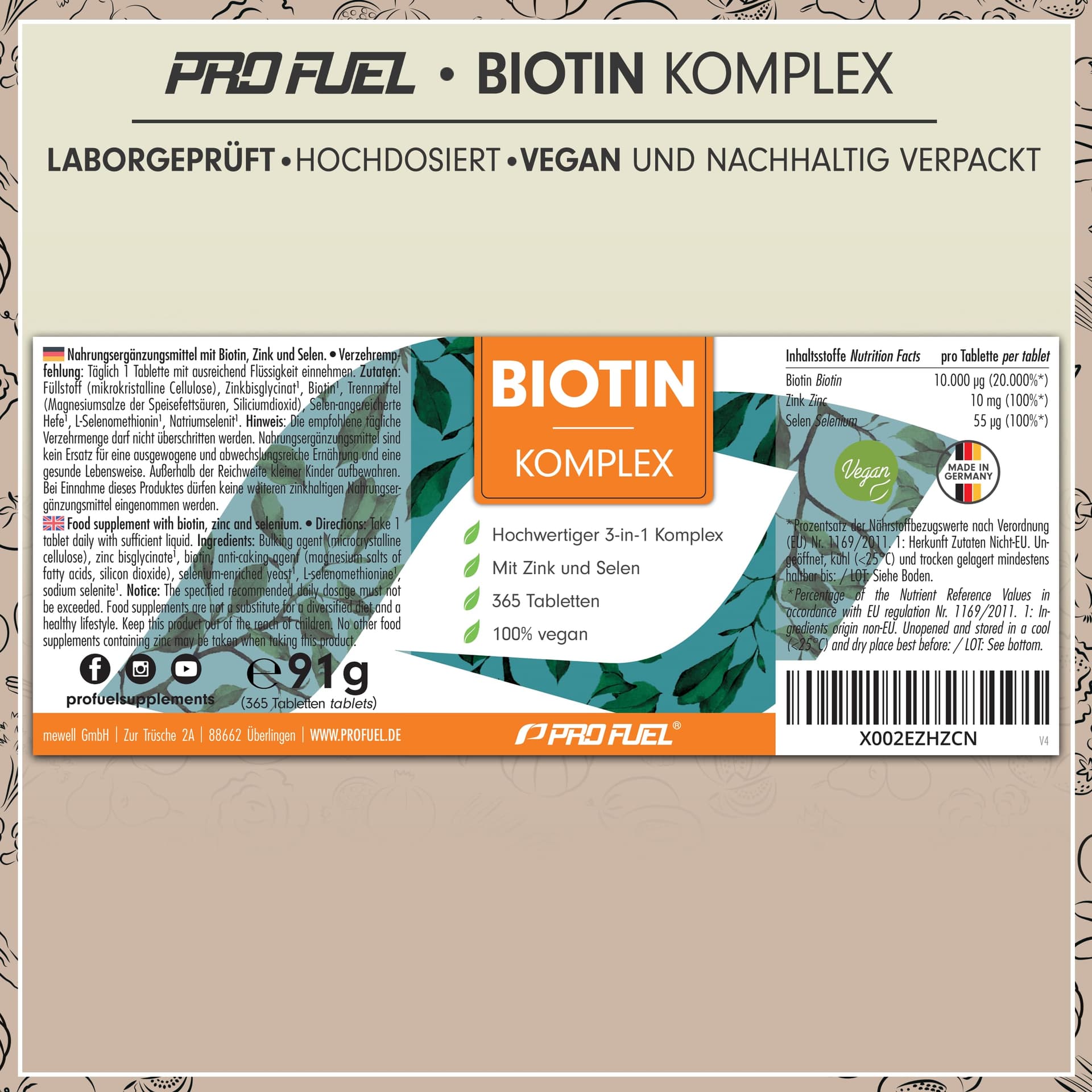 ProFuel Biotin hochdosiert 10.000 mcg – Bild 6