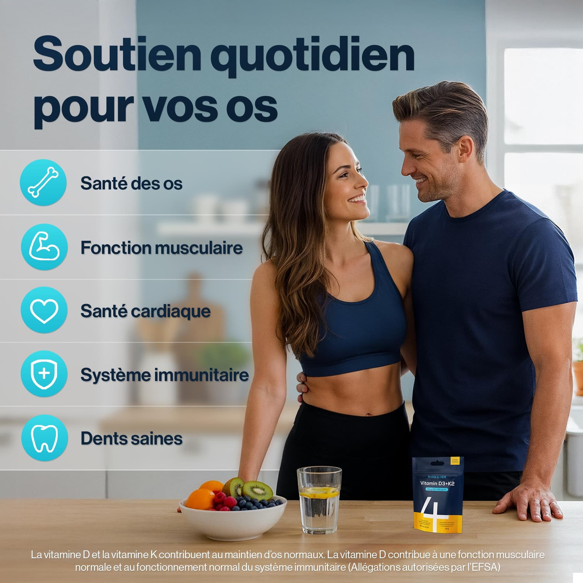 VM Sverige AB Vitamine D3 K2 Comprimés – Bild 3