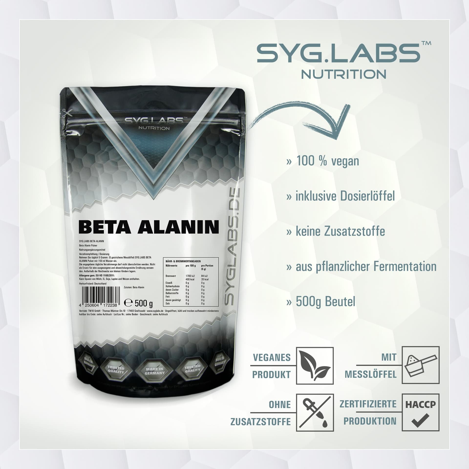 Syglabs Nutrition Beta Alanin - 500g – Bild 5