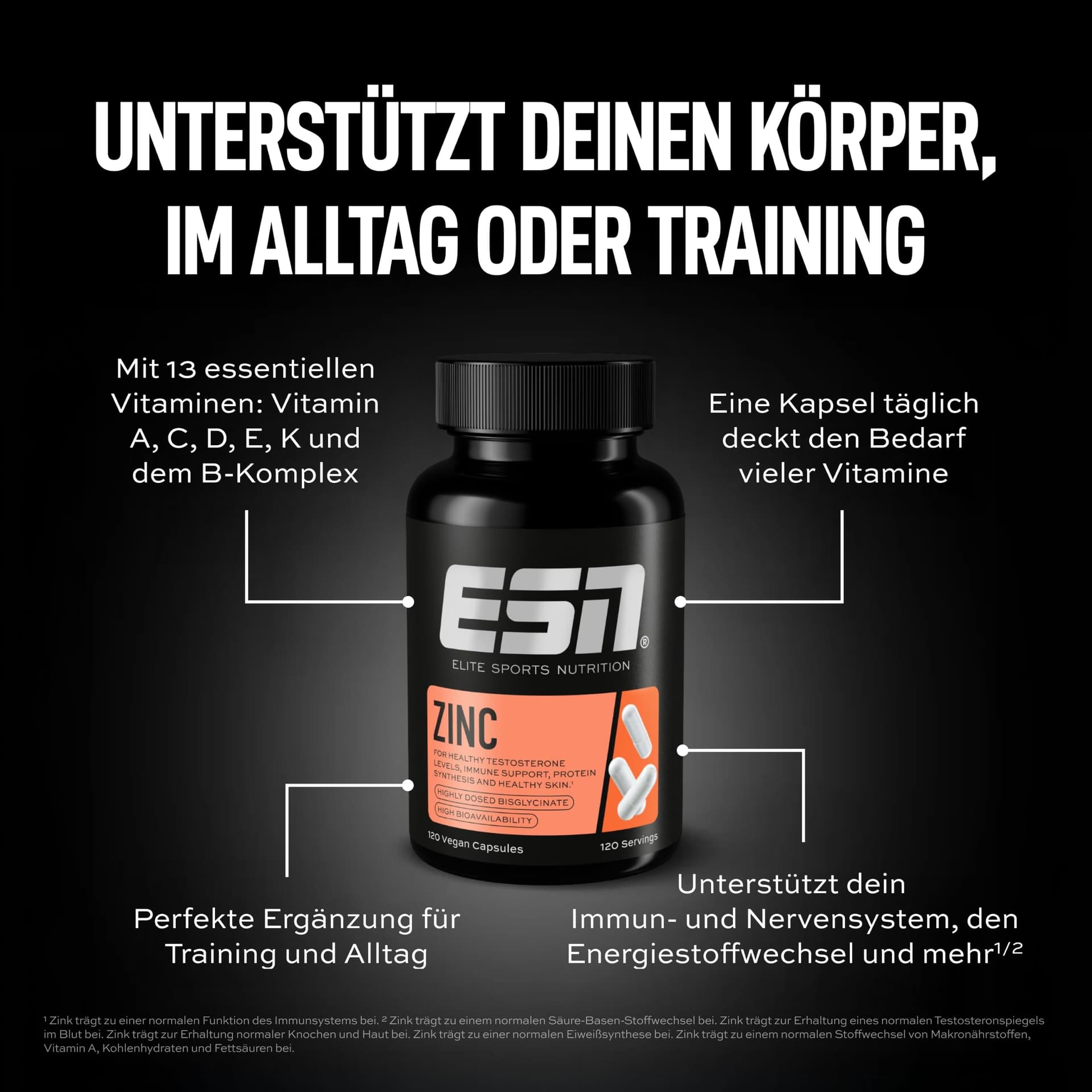 ESN Zinc, 120 Kapseln – Bild 5