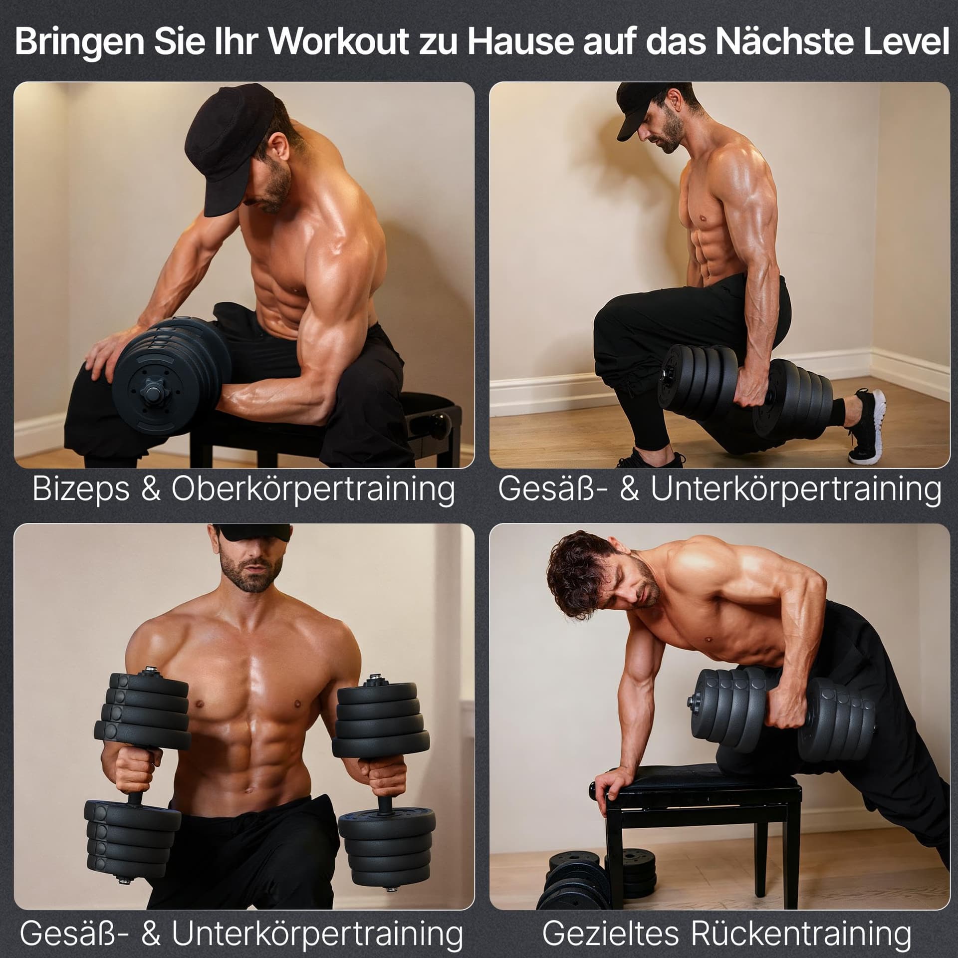 Yaheetech Hanteln Set Kurzhanteln 2er Set 30 KG – Bild 3