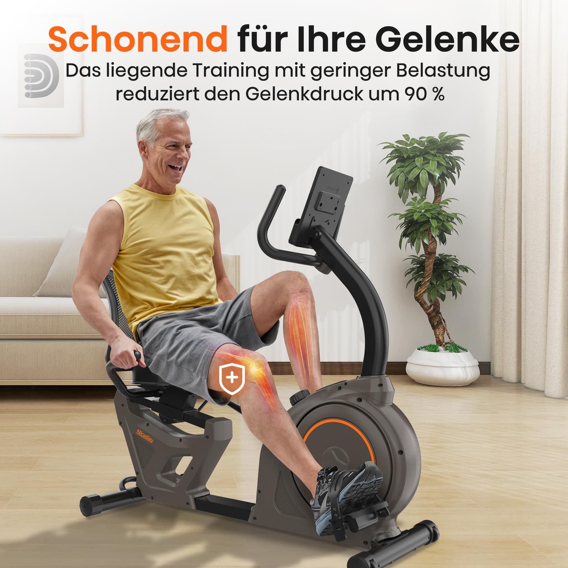 Niceday Liegeergometer für Senioren & Reha, 150kg – Bild 2